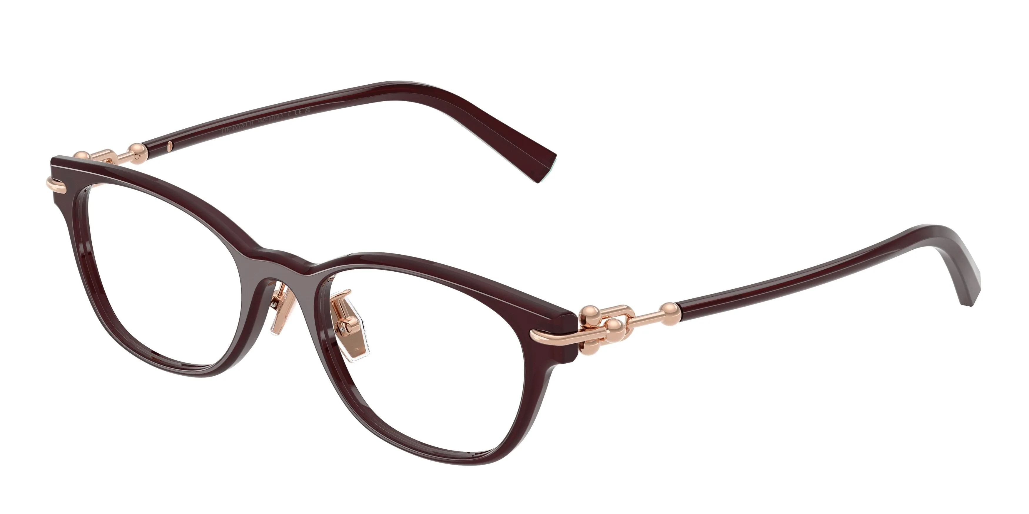 Tiffany TF2305D 8470 Montature da vista Acetato Rosso Trasparente Pillow Normale - immagine 1