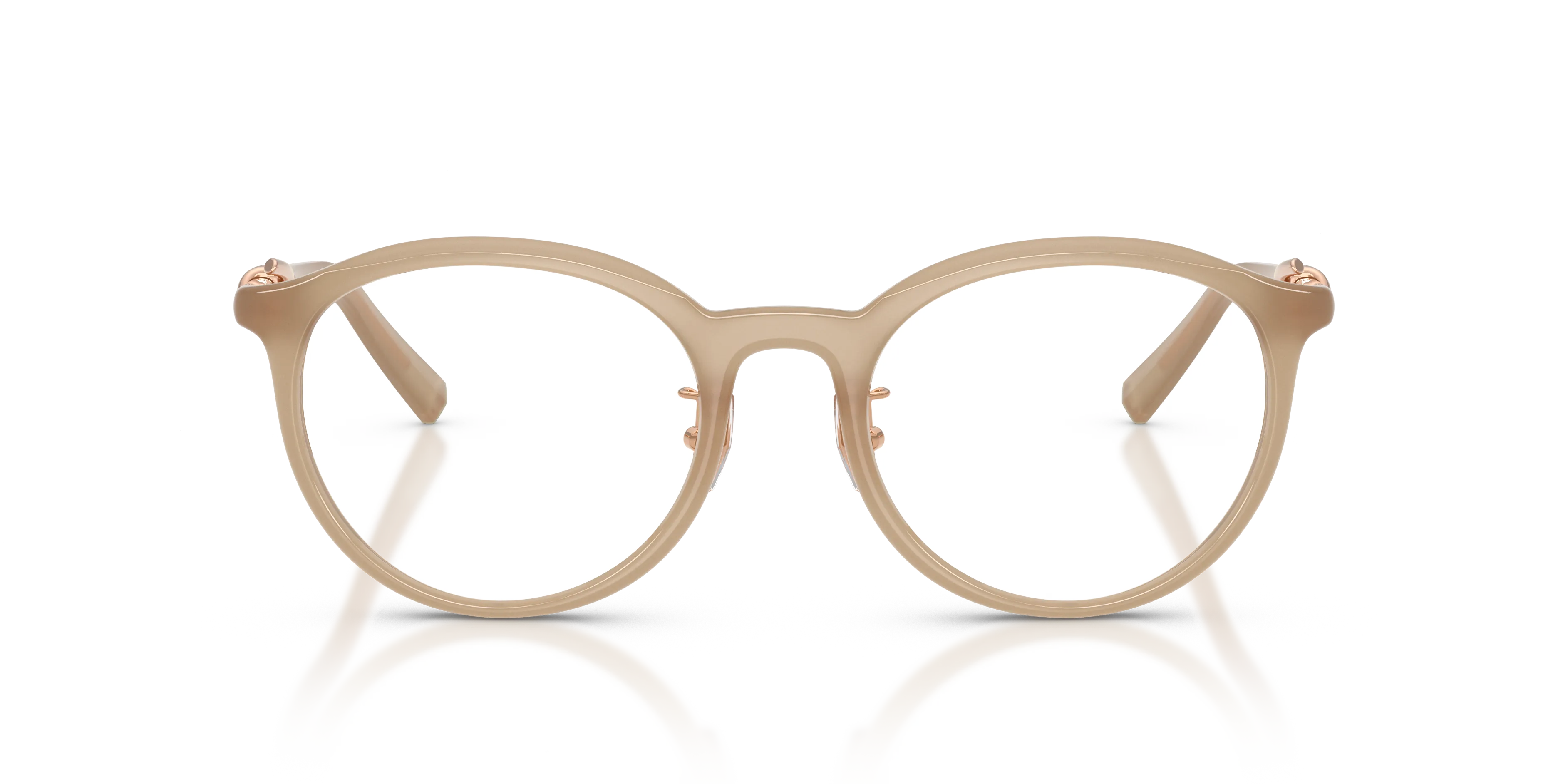 Tiffany TF2304D 8418 Montature da vista Iniettato Beige Trasparente Rotonda Normale - immagine 3