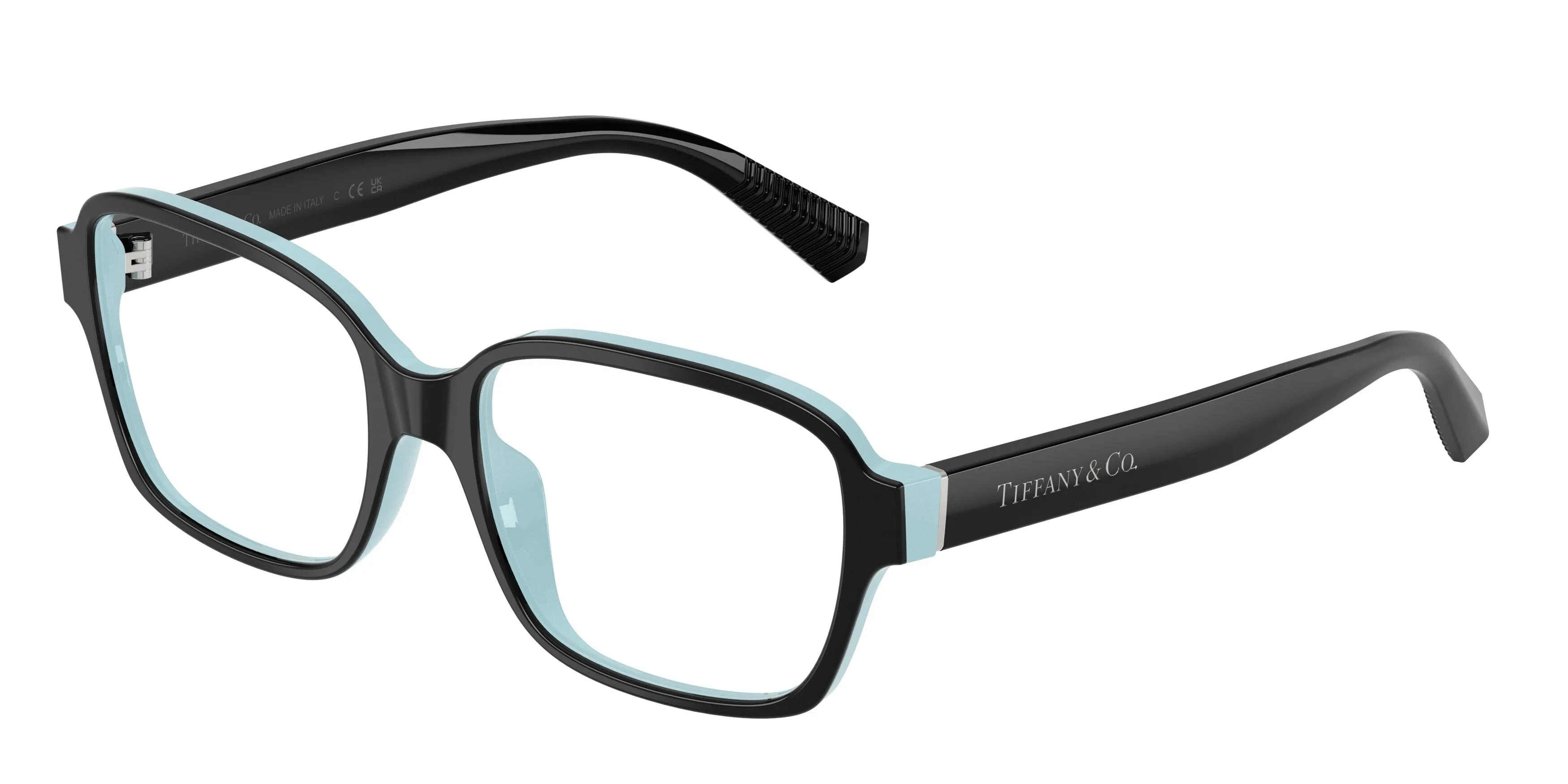Tiffany TF2303U 8055 Montature da vista Acetato Nero Trasparente Squadrata Normale - immagine 1