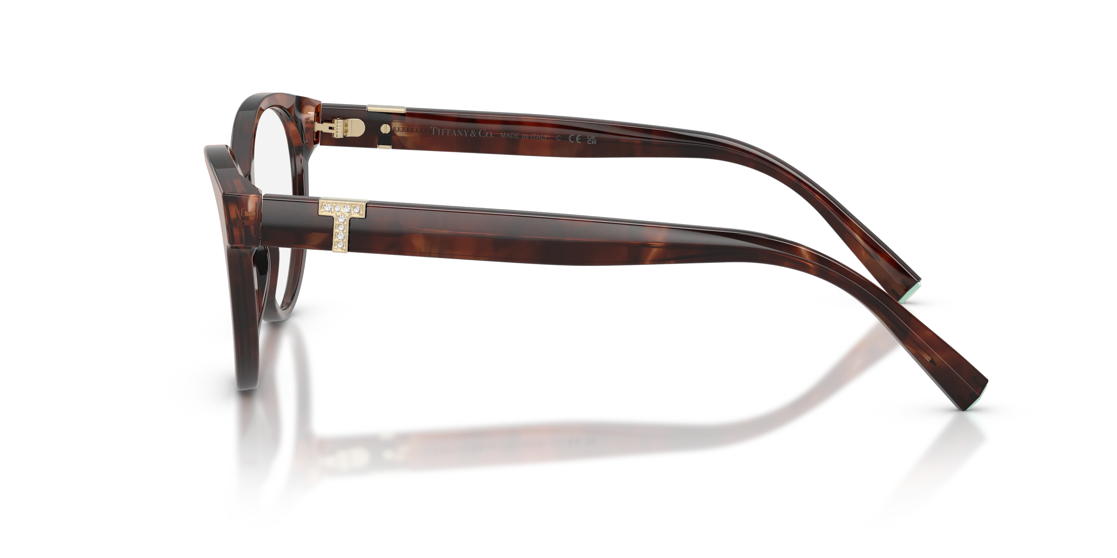 Tiffany TF2302B 8421 Montature da vista Acetato Marrone Trasparente Cat Eye Normale - immagine 4