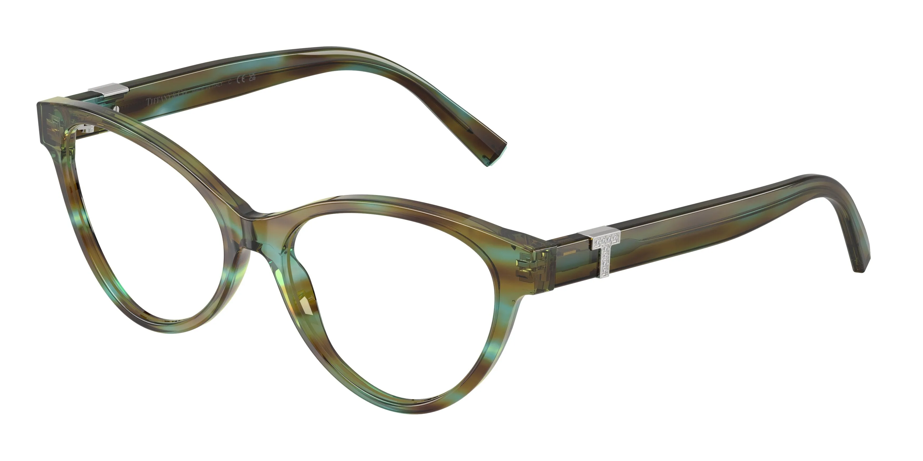 Tiffany TF2302B 8124 Montature da vista Acetato Blu Trasparente Cat Eye Normale - immagine 1