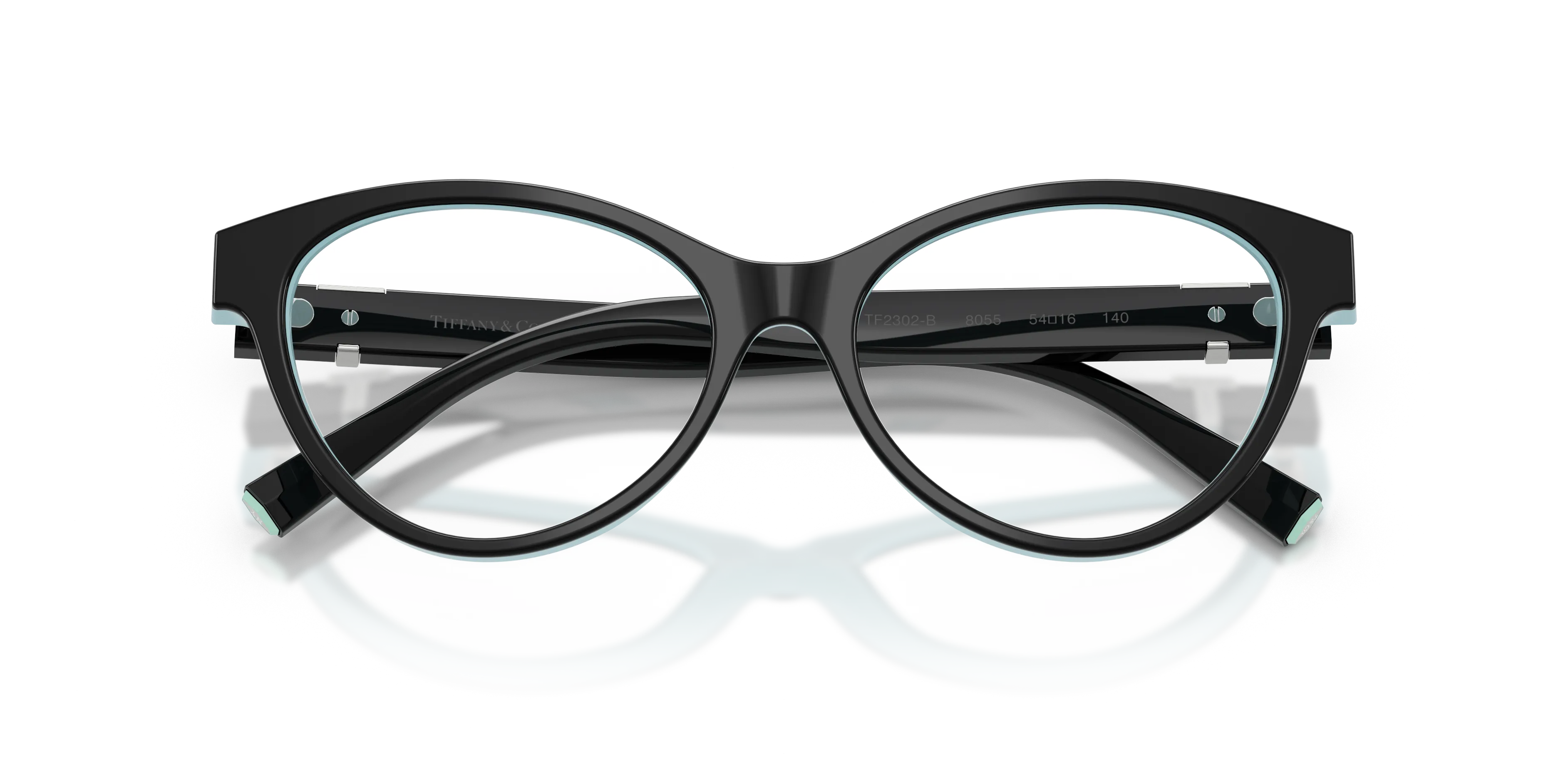 Tiffany TF2302B 8055 Montature da vista Acetato Nero Trasparente Cat Eye Normale - immagine 2