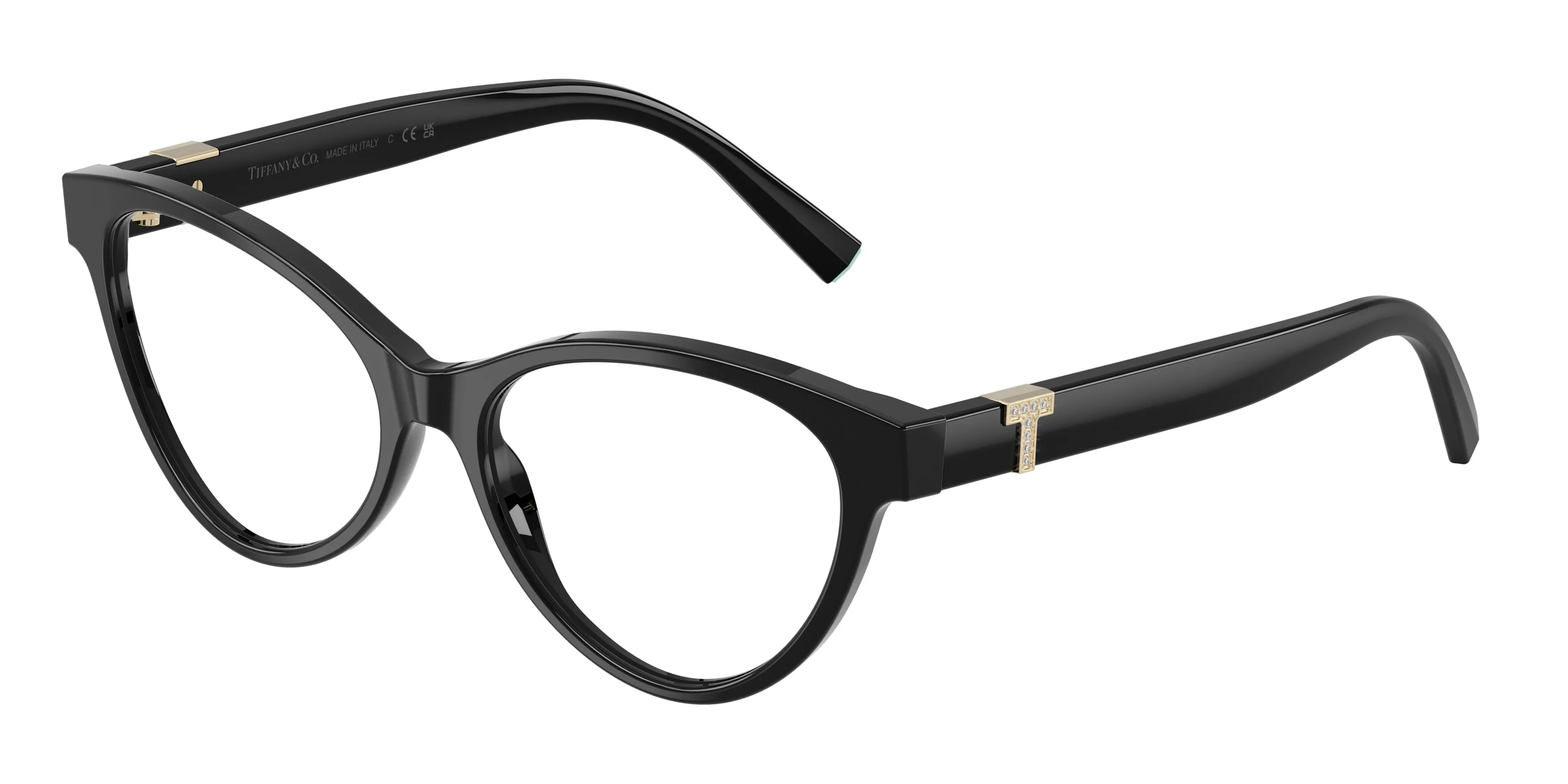 Tiffany TF2302B 8001 Montature da vista Acetato Nero Trasparente Cat Eye Normale - immagine 1