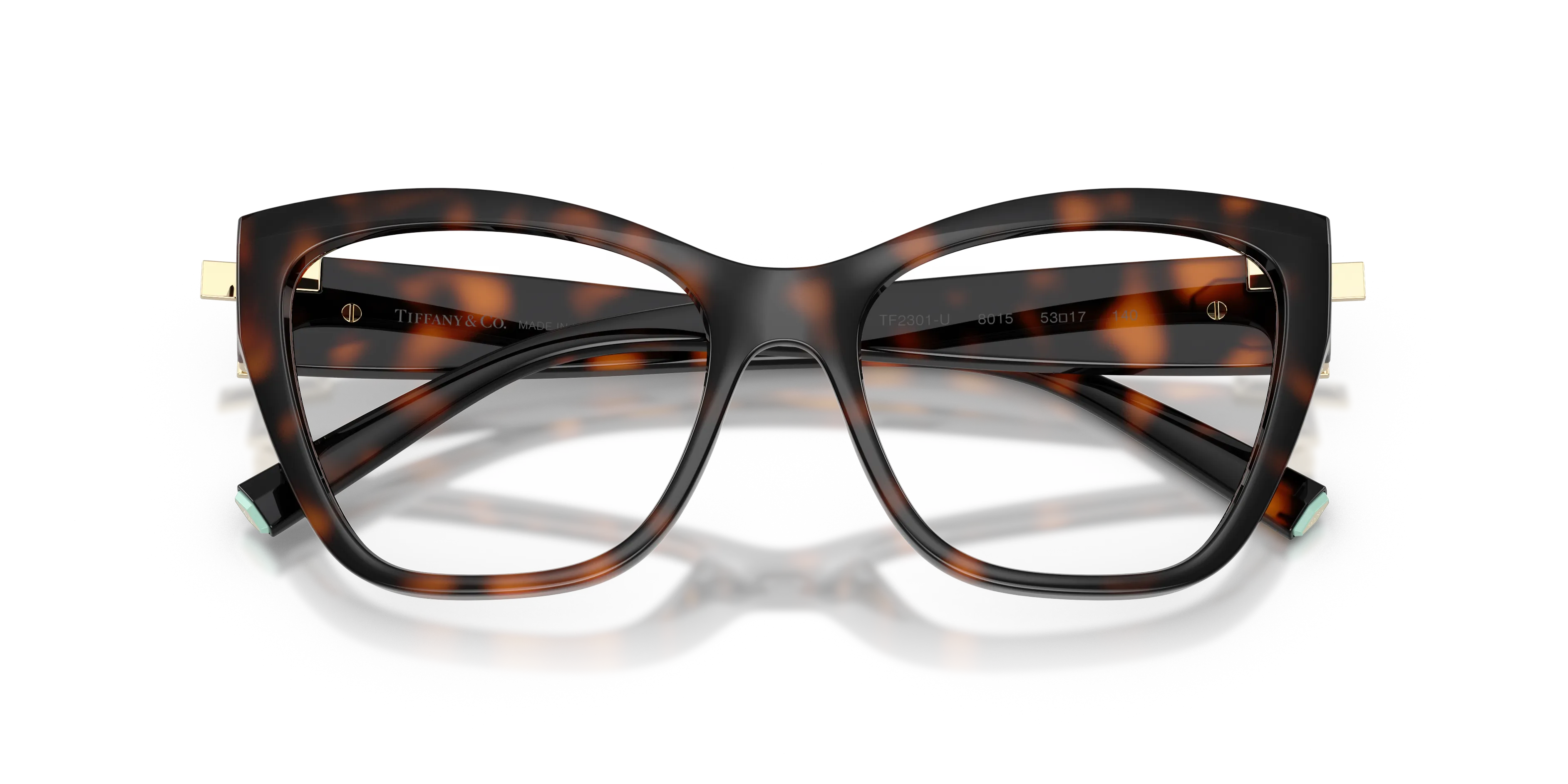 Tiffany TF2301U 8015 Montature da vista Iniettato Tartaruga Trasparente Squadrata Normale - immagine 2