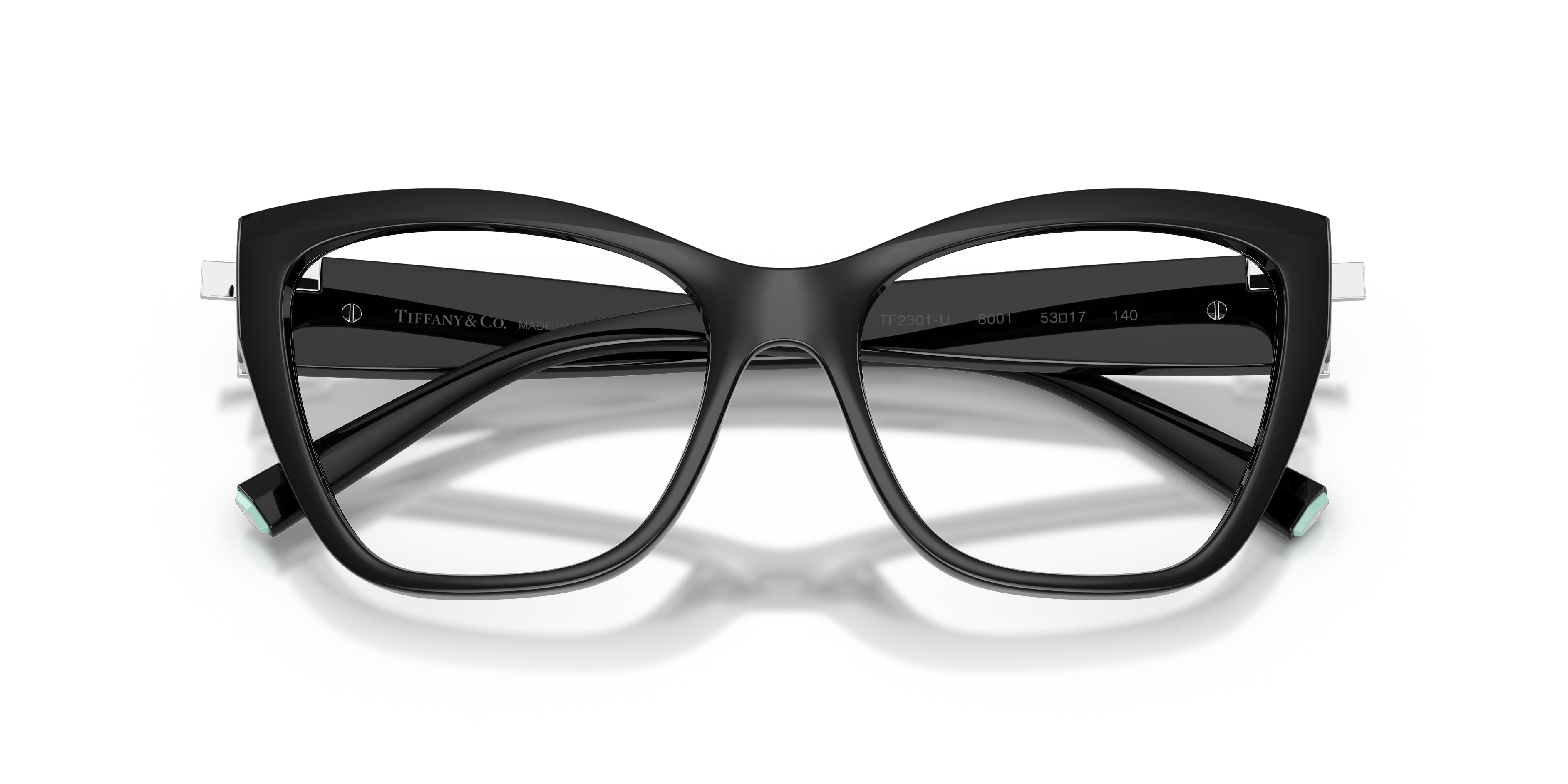 Tiffany TF2301U 8001 Montature da vista Iniettato Nero Trasparente Squadrata Normale - immagine 2
