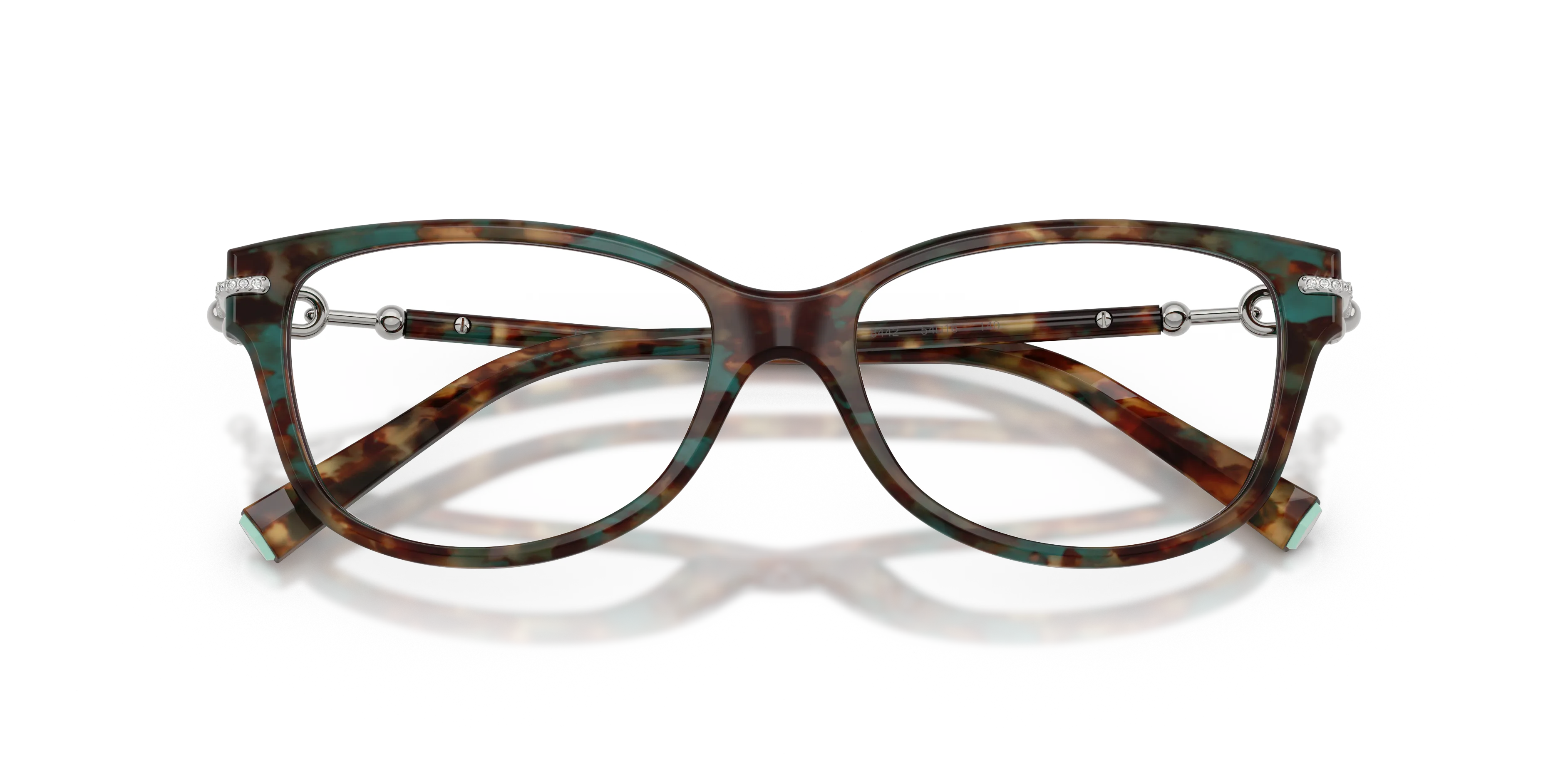 Tiffany TF2298B 8442 Montature da vista Acetato Tartaruga Trasparente Cat Eye Normale - immagine 2