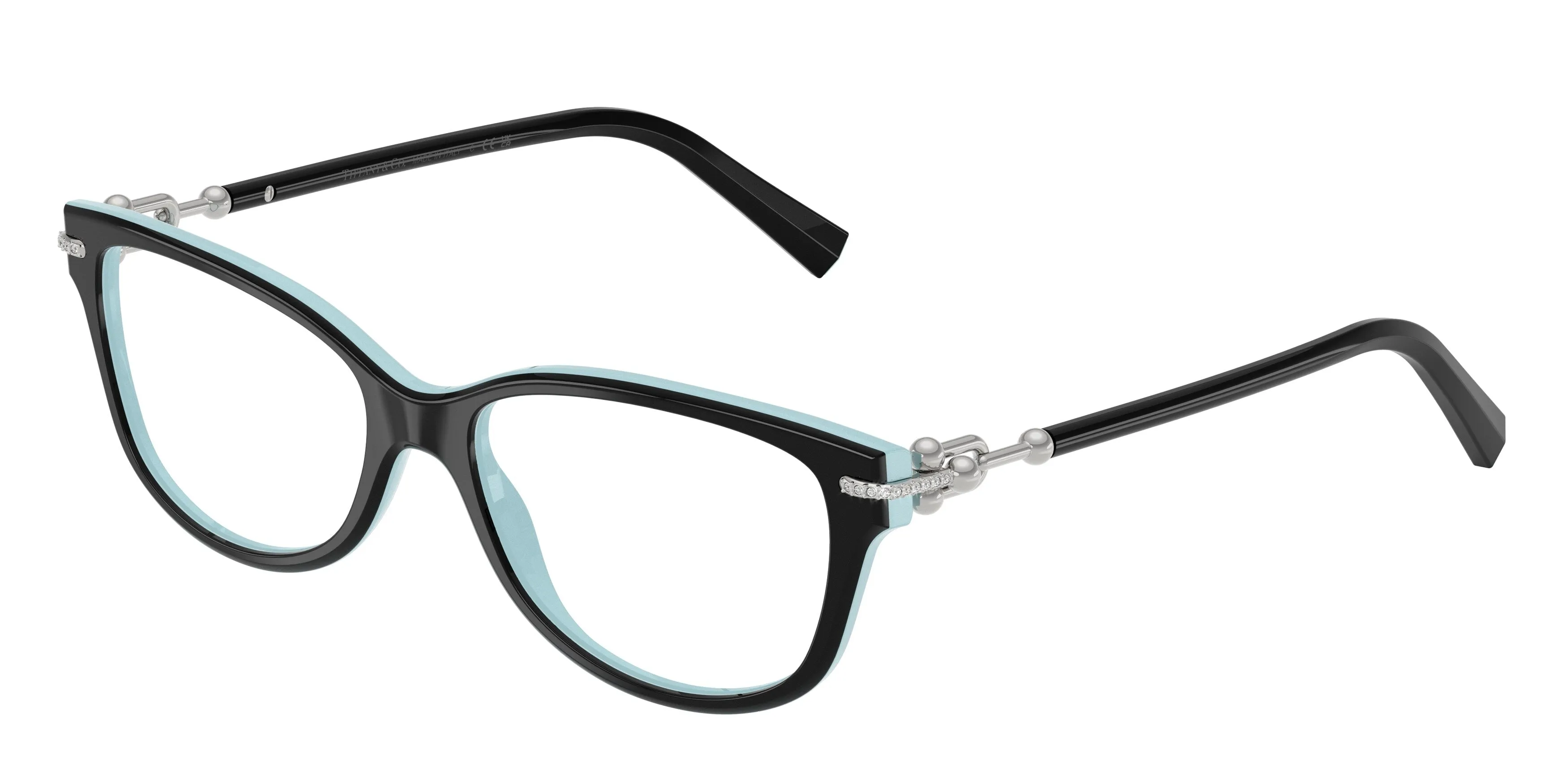 Tiffany TF2298B 8055 Montature da vista Acetato Nero Trasparente Cat Eye Normale - immagine 1