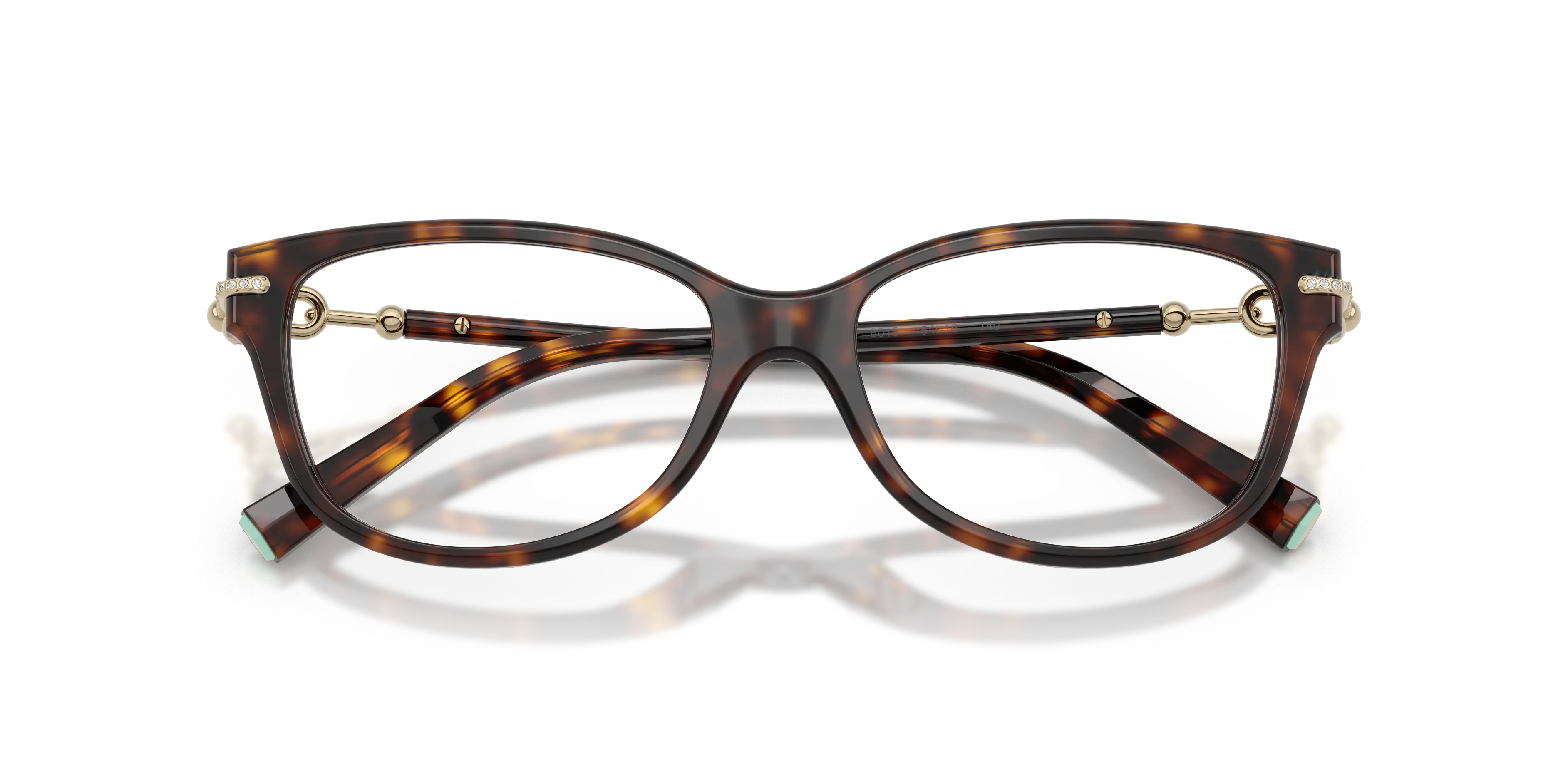Tiffany TF2298B 8015 Montature da vista Acetato Tartaruga Trasparente Cat Eye Normale - immagine 2