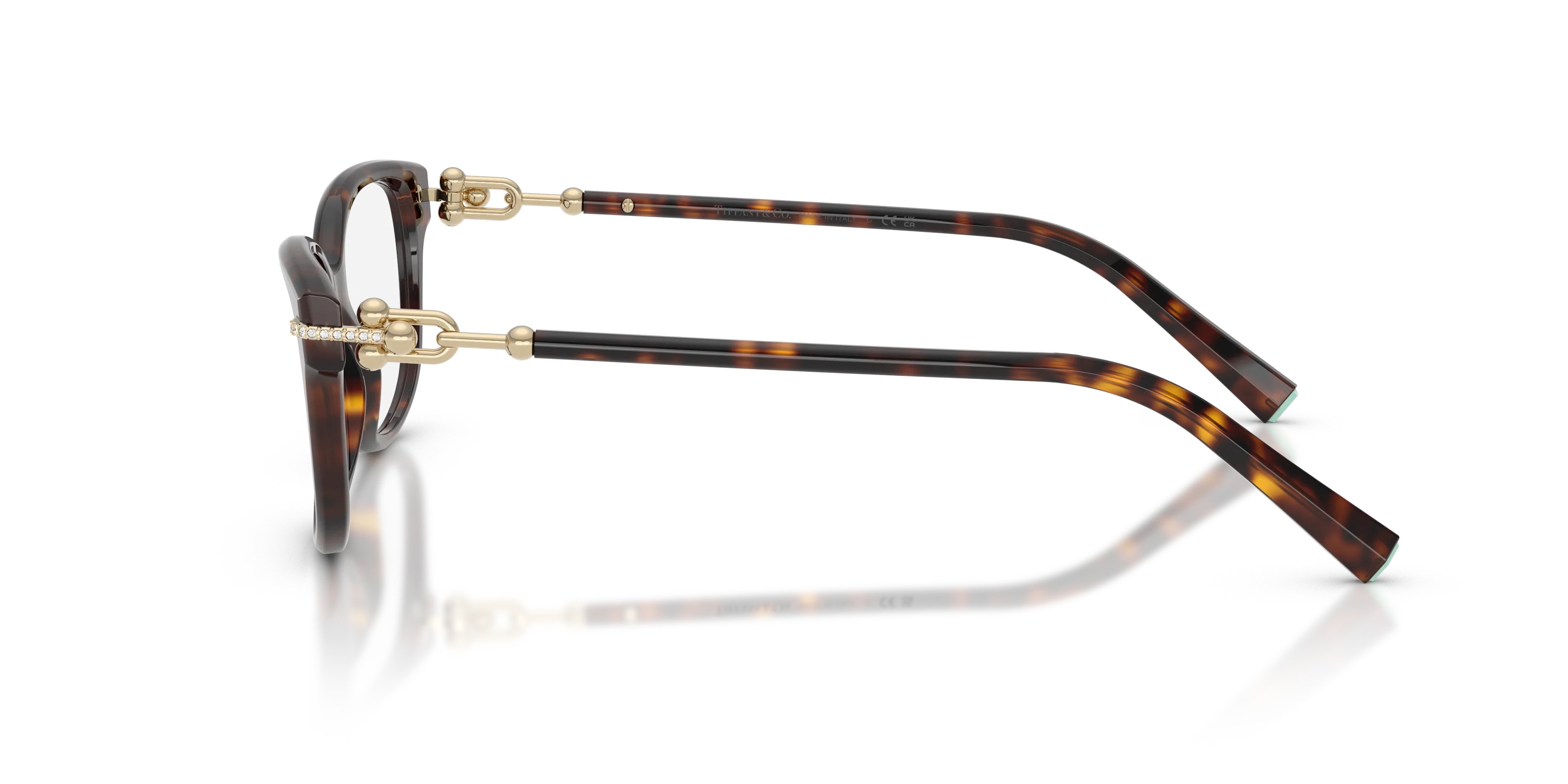 Tiffany TF2298B 8015 Montature da vista Acetato Tartaruga Trasparente Cat Eye Normale - immagine 4