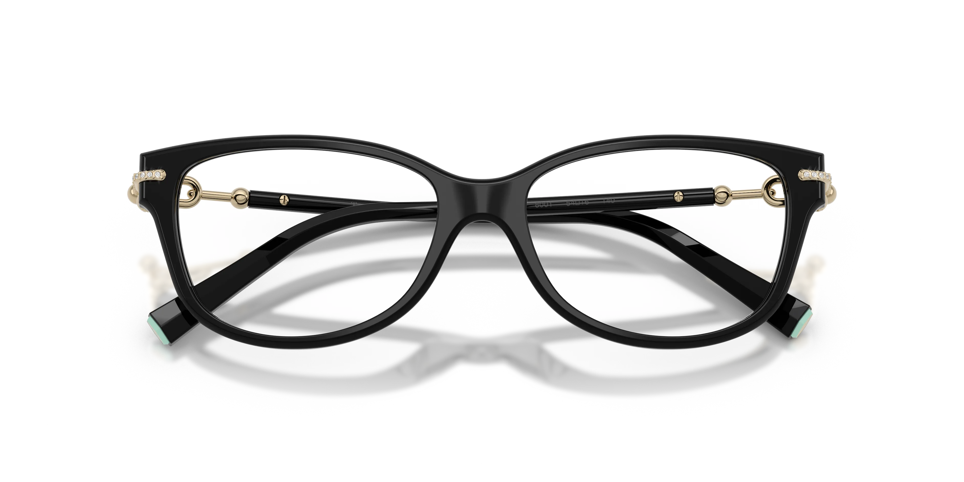 Tiffany TF2298B 8001 Montature da vista Acetato Nero Trasparente Cat Eye Normale - immagine 2