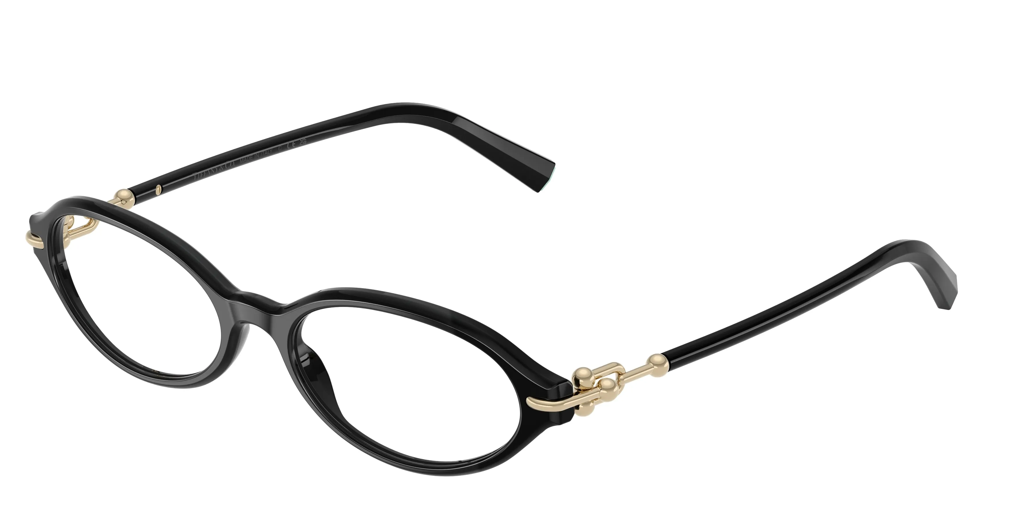 Tiffany TF2297 8001 Montature da vista Acetato Nero Trasparente Rotonda Normale - immagine 1