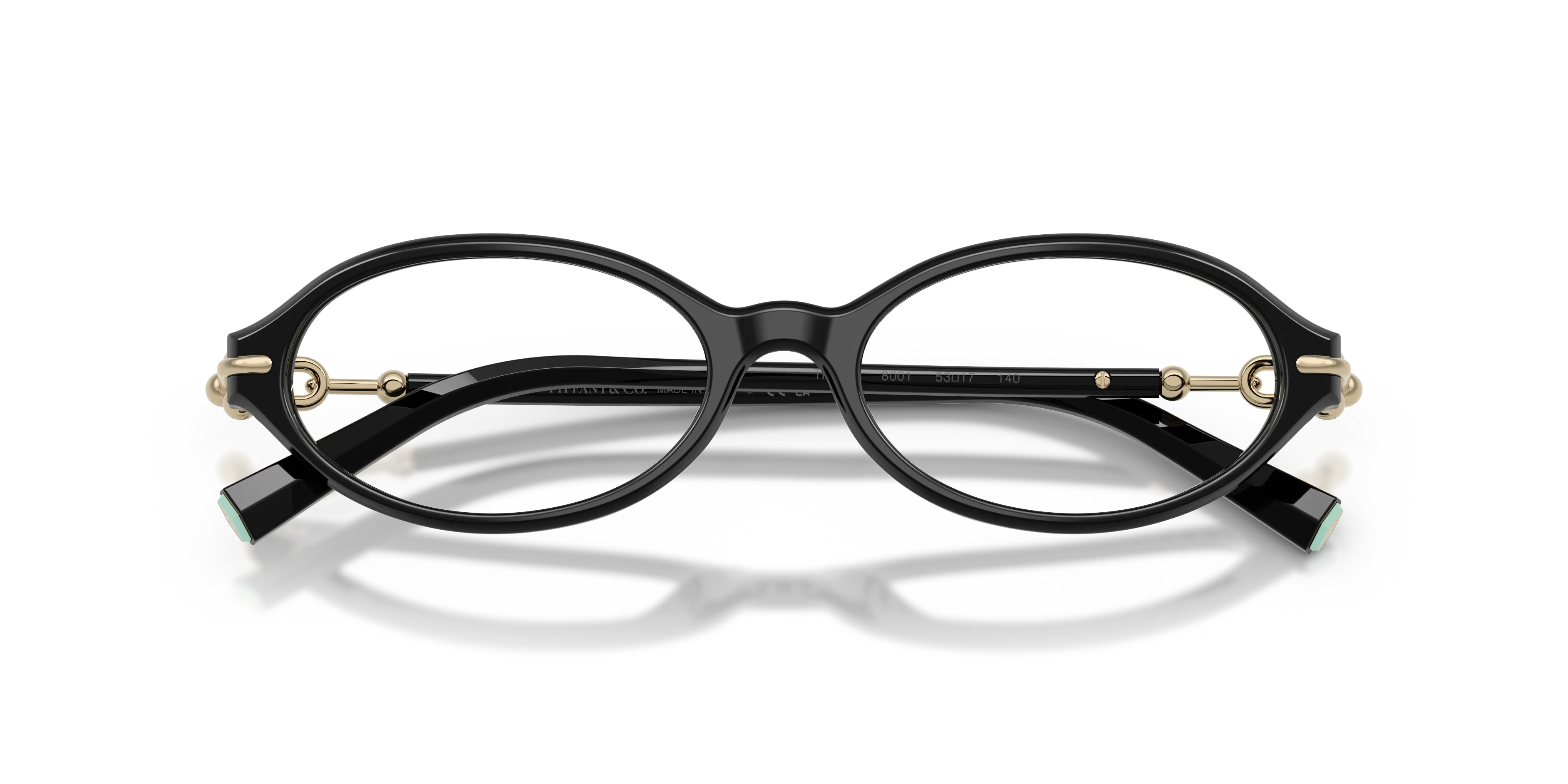 Tiffany TF2297 8001 Montature da vista Acetato Nero Trasparente Rotonda Normale - immagine 2