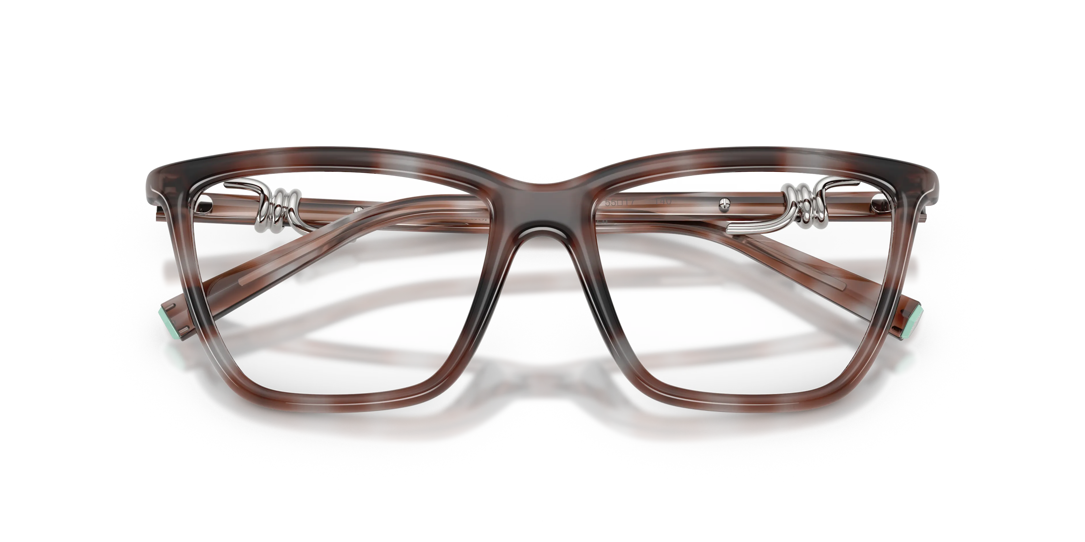 Tiffany TF2296U 8468 Montature da vista Iniettato Blu Trasparente Cat Eye Normale - immagine 2