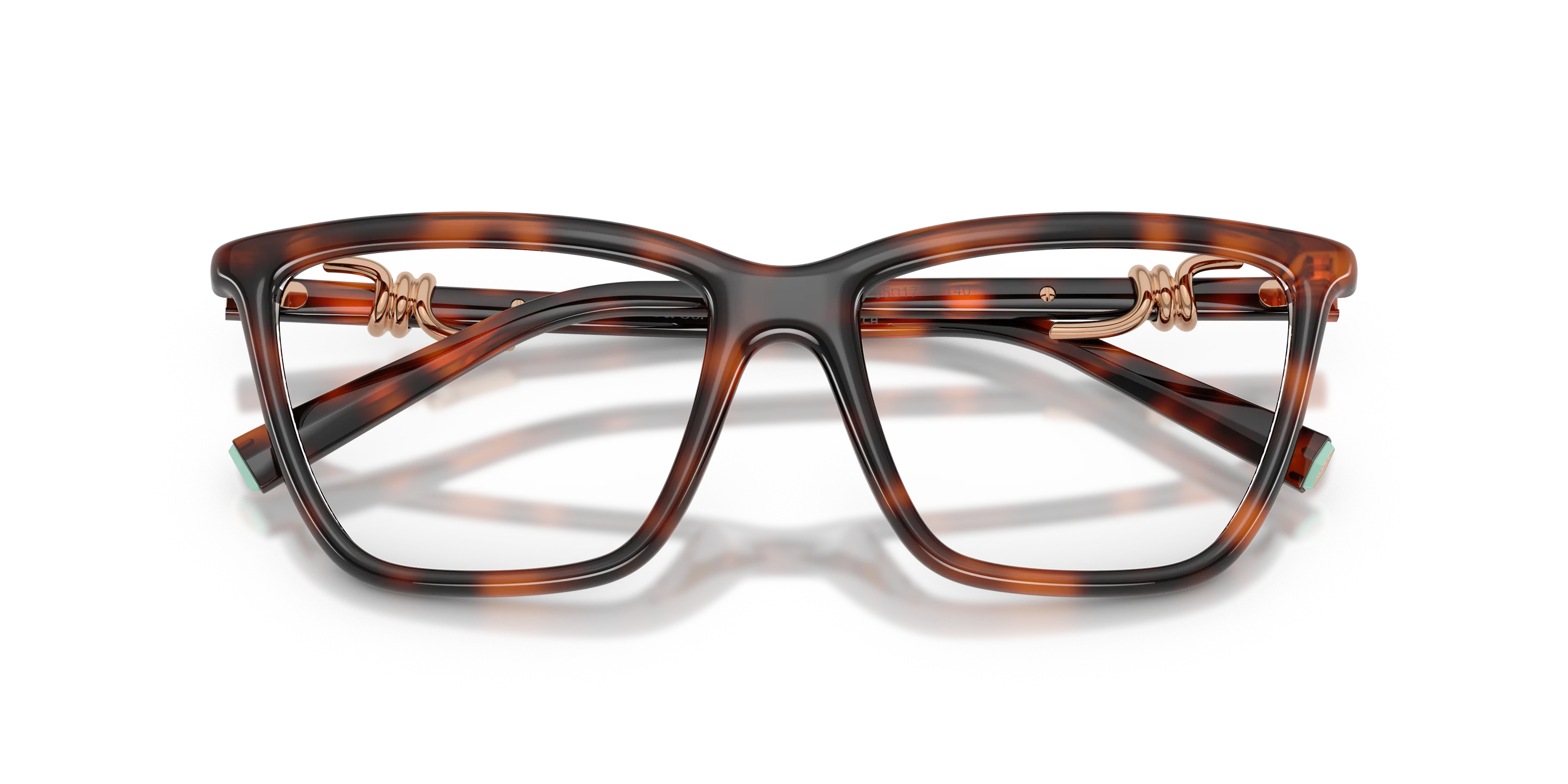 Tiffany TF2296U 8467 Montature da vista Iniettato Tartaruga Trasparente Cat Eye Normale - immagine 2