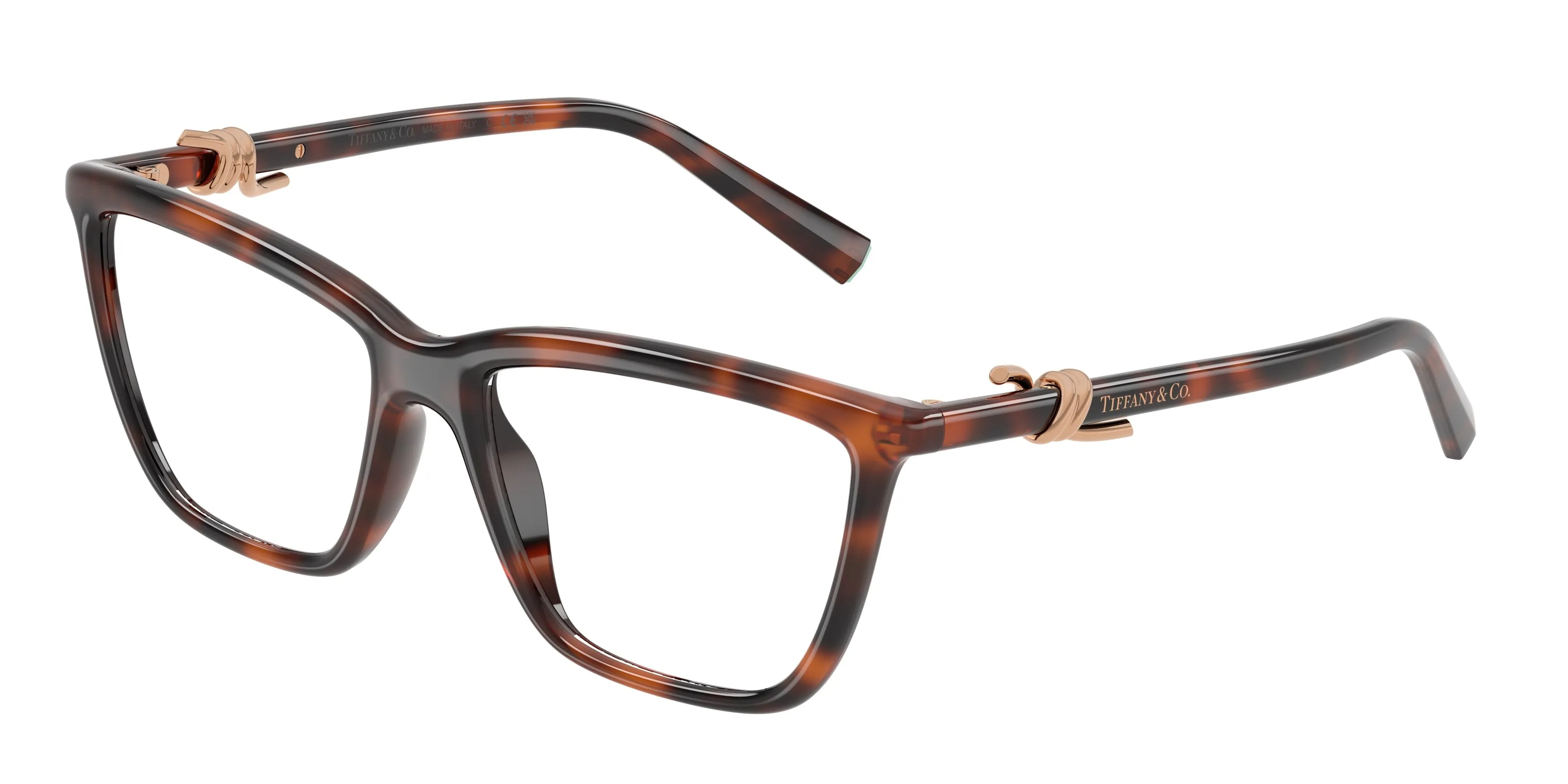 Tiffany TF2296U 8467 Montature da vista Iniettato Tartaruga Trasparente Cat Eye Normale - immagine 1