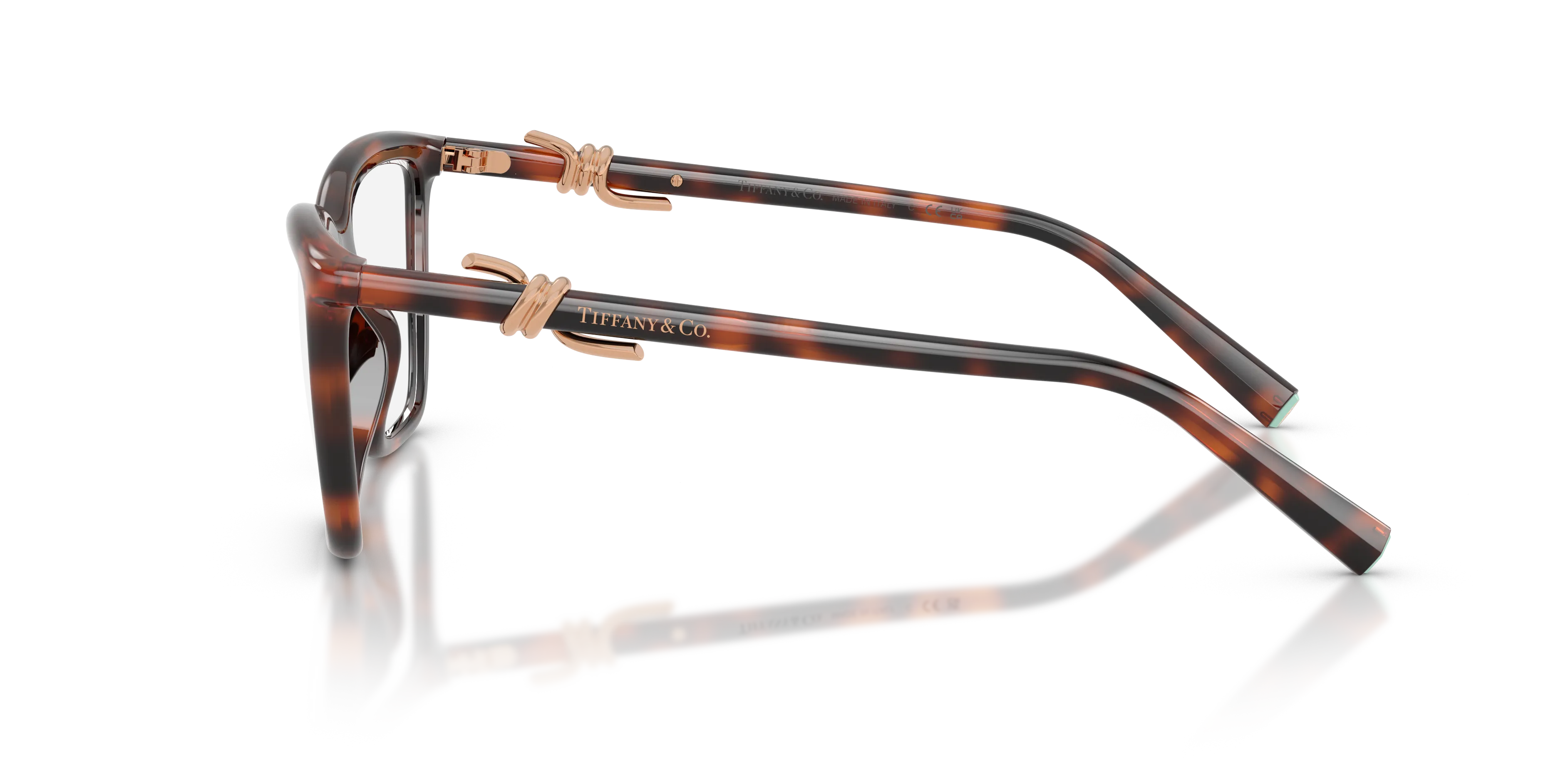 Tiffany TF2296U 8467 Montature da vista Iniettato Tartaruga Trasparente Cat Eye Normale - immagine 4