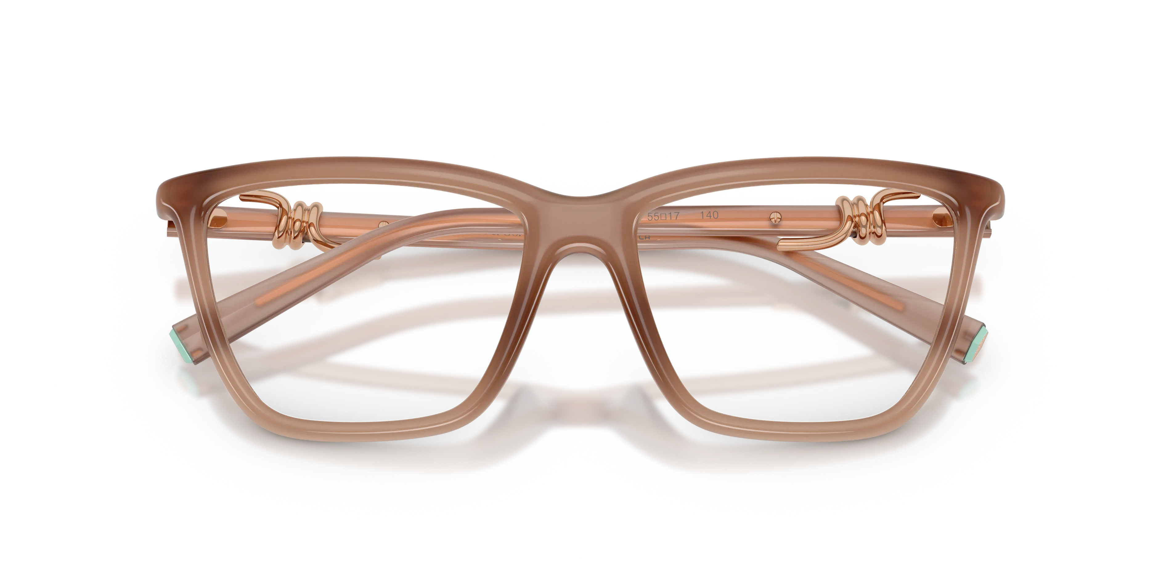 Tiffany TF2296U 8449 Montature da vista Iniettato Marrone Trasparente Cat Eye Normale - immagine 2