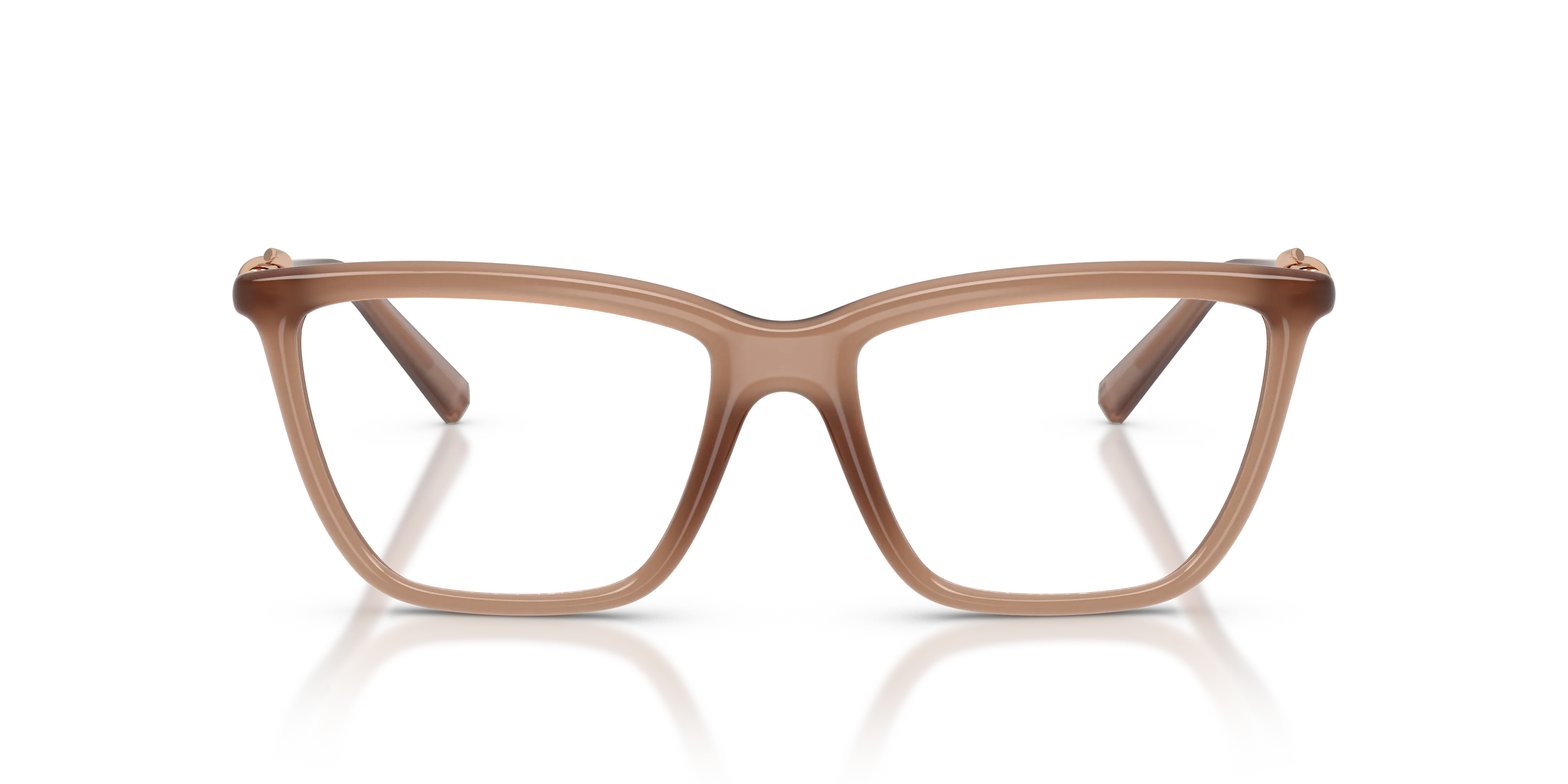 Tiffany TF2296U 8449 Montature da vista Iniettato Marrone Trasparente Cat Eye Normale - immagine 3