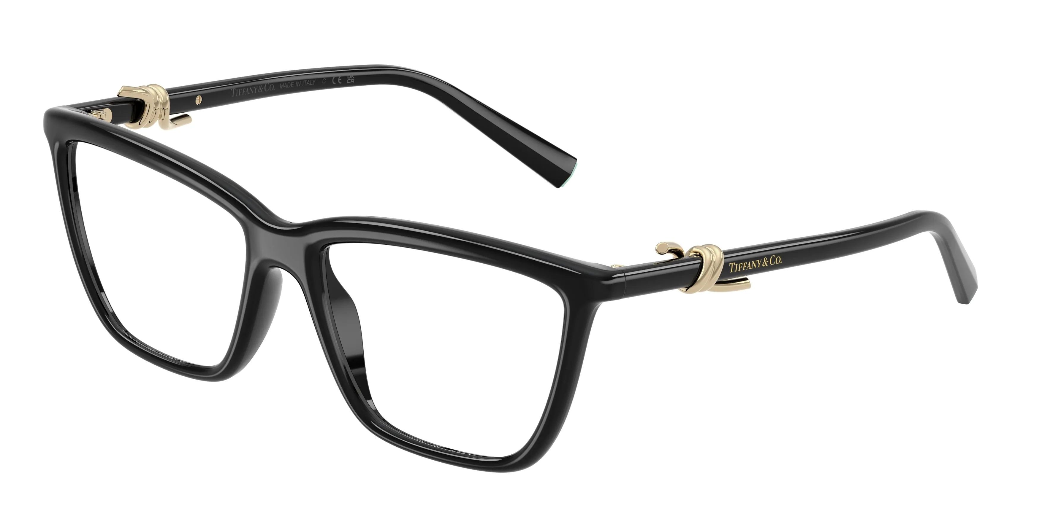Tiffany TF2296U 8001 Montature da vista Iniettato Nero Trasparente Cat Eye Normale - immagine 1