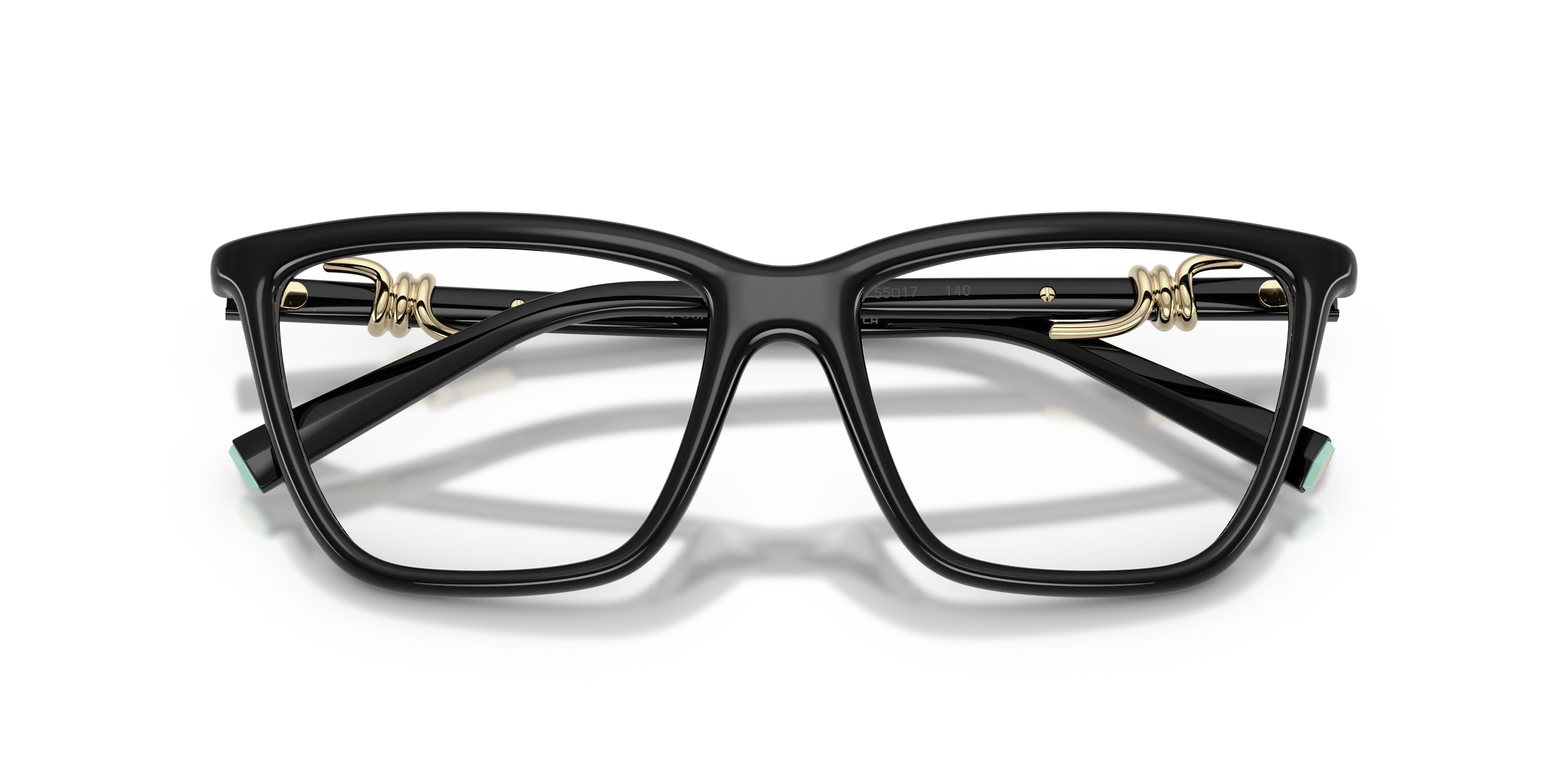 Tiffany TF2296U 8001 Montature da vista Iniettato Nero Trasparente Cat Eye Normale - immagine 2