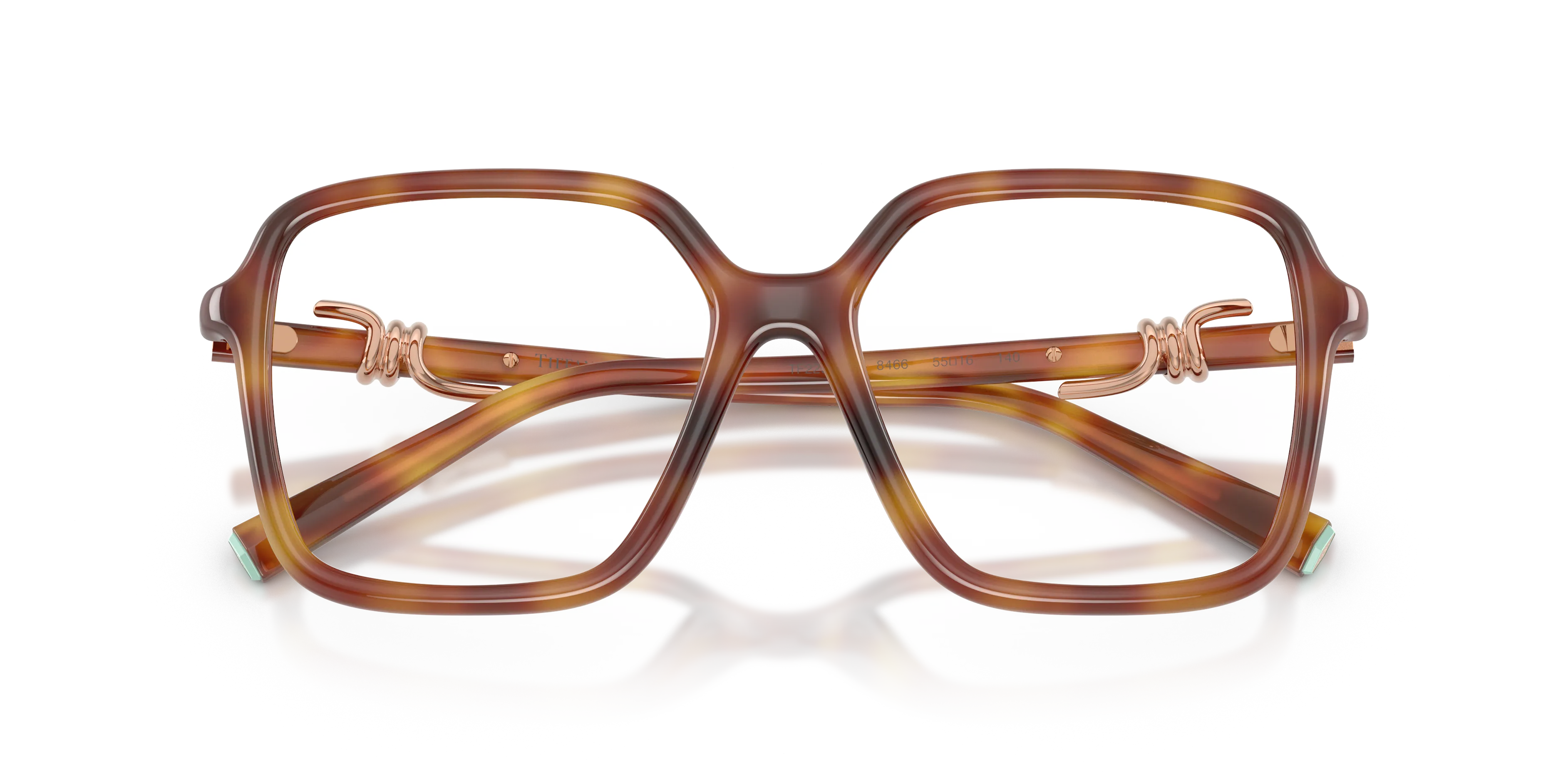 Tiffany TF2295U 8466 Montature da vista Iniettato Tartaruga Trasparente Squadrata Normale - immagine 2