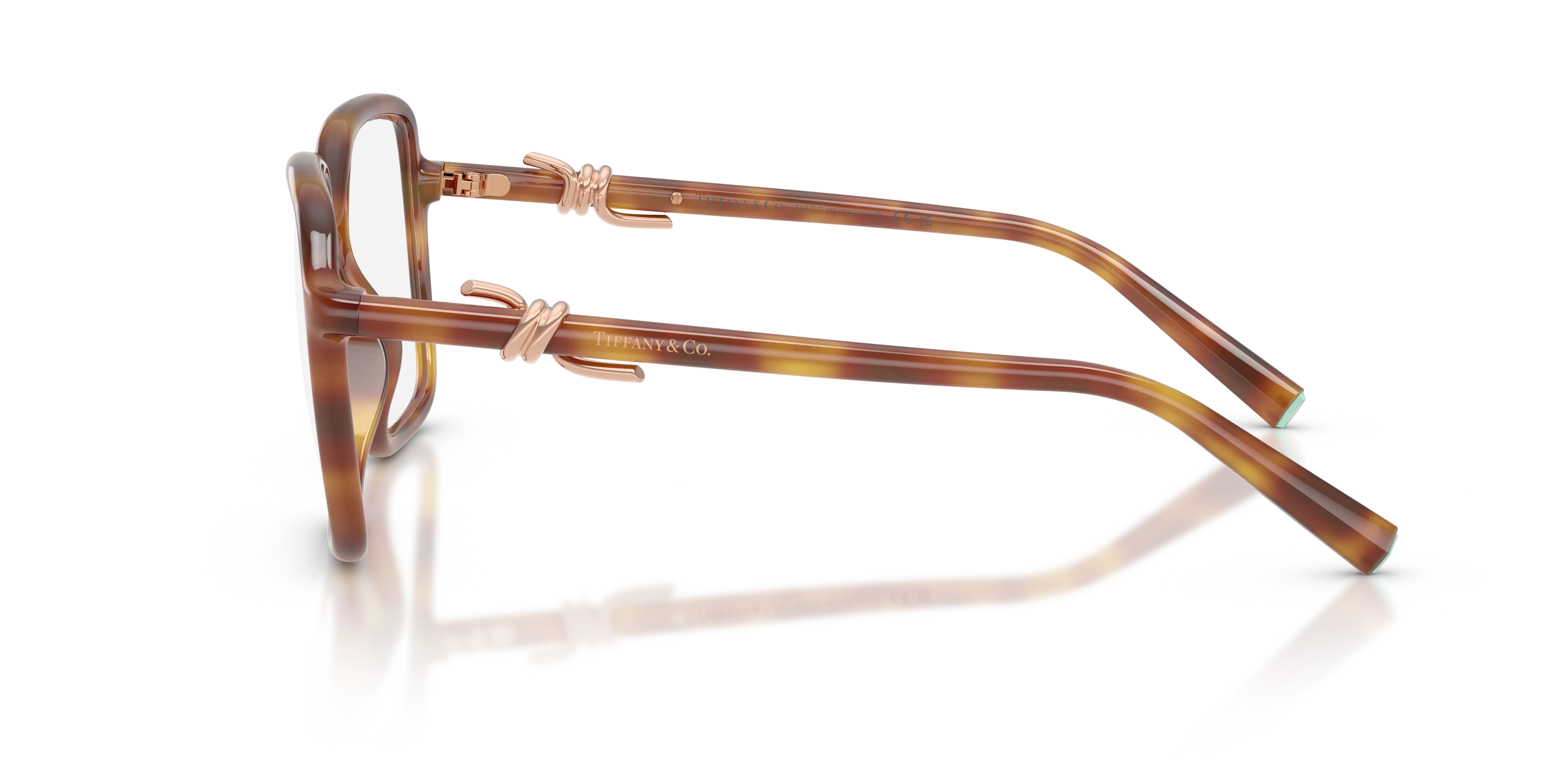 Tiffany TF2295U 8466 Montature da vista Iniettato Tartaruga Trasparente Squadrata Normale - immagine 4