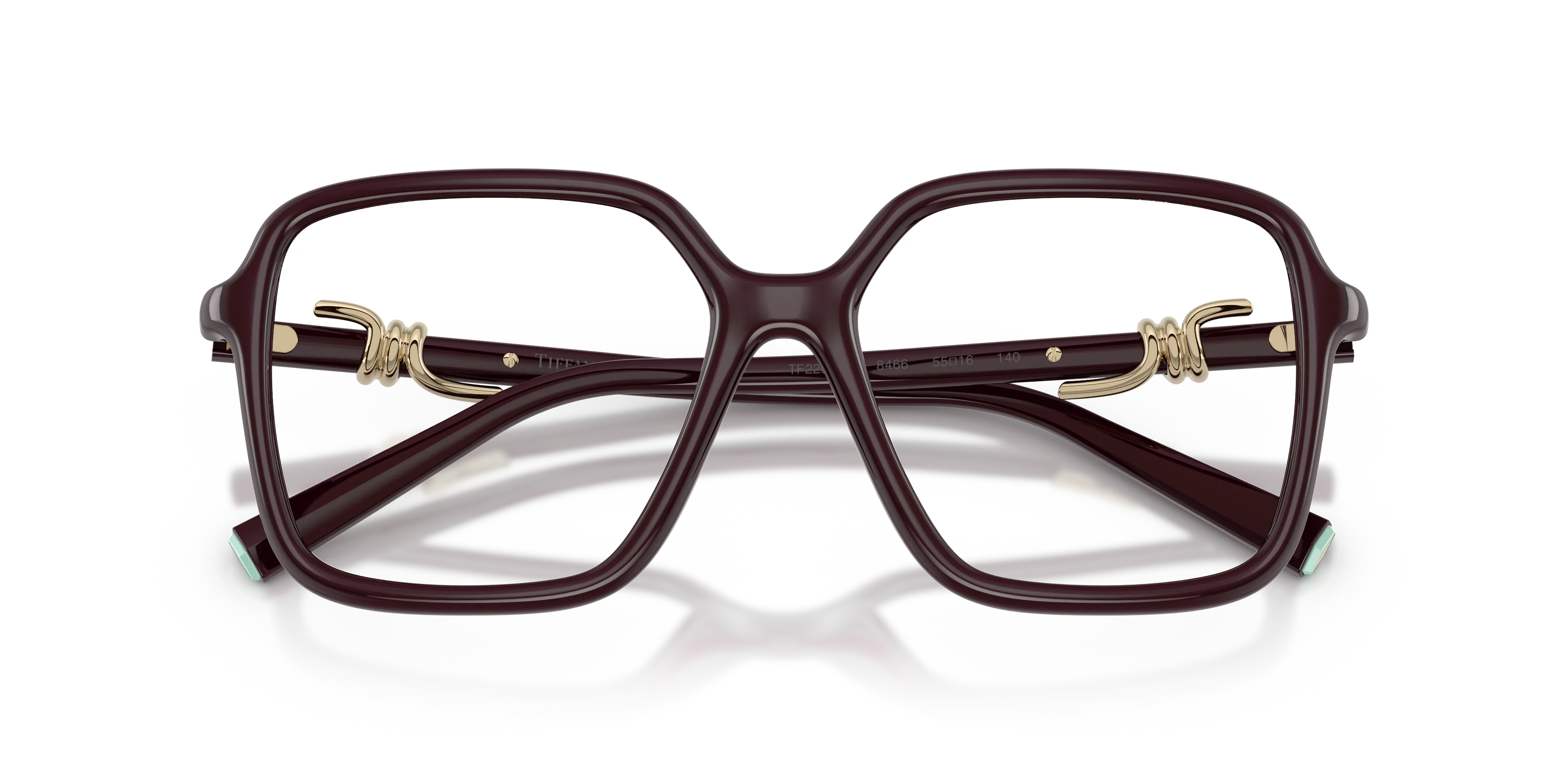 Tiffany TF2295U 8447 Montature da vista Iniettato Rosso Trasparente Squadrata Normale - immagine 2
