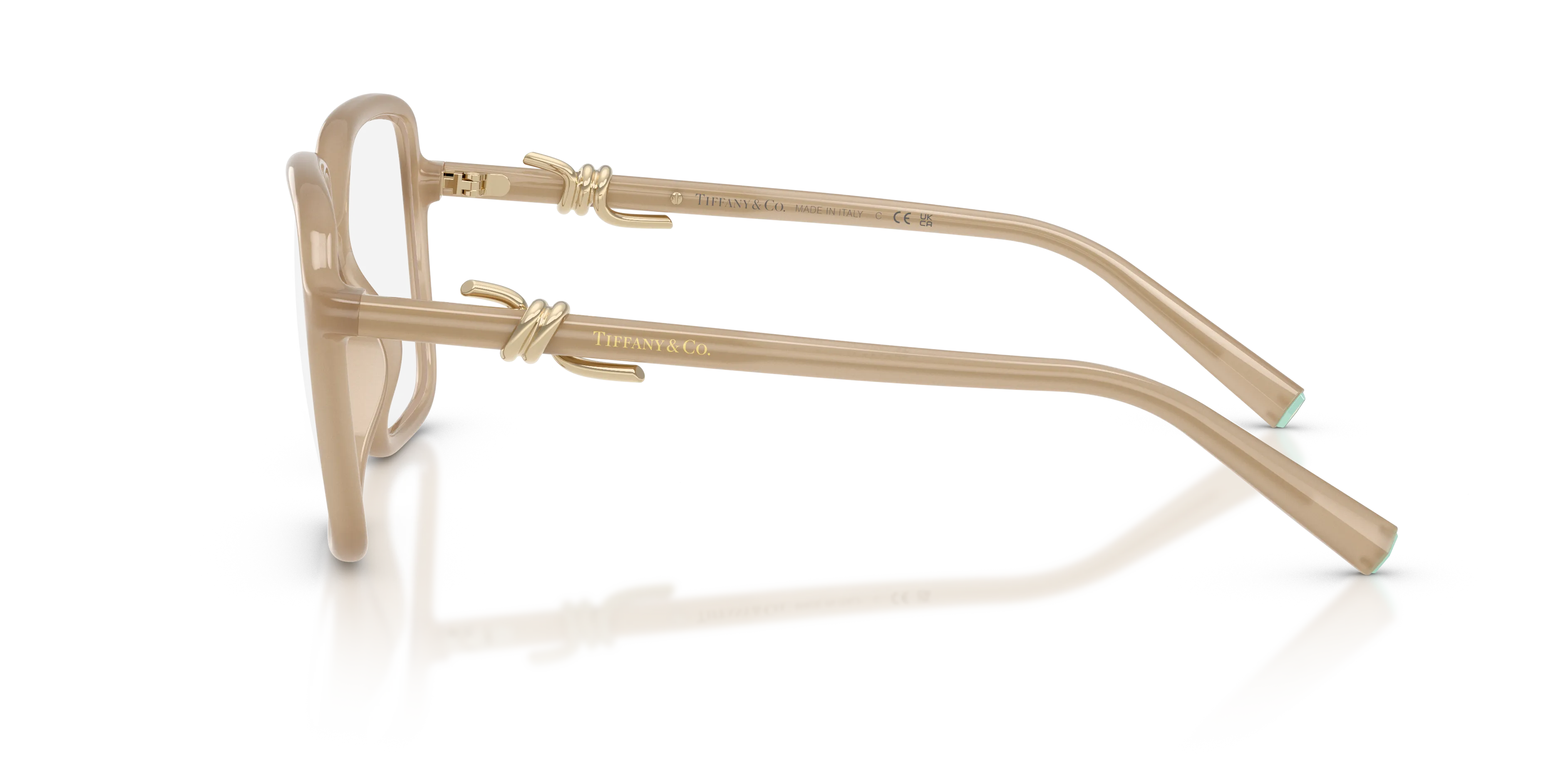 Tiffany TF2295U 8418 Montature da vista Iniettato Beige Trasparente Squadrata Normale - immagine 4