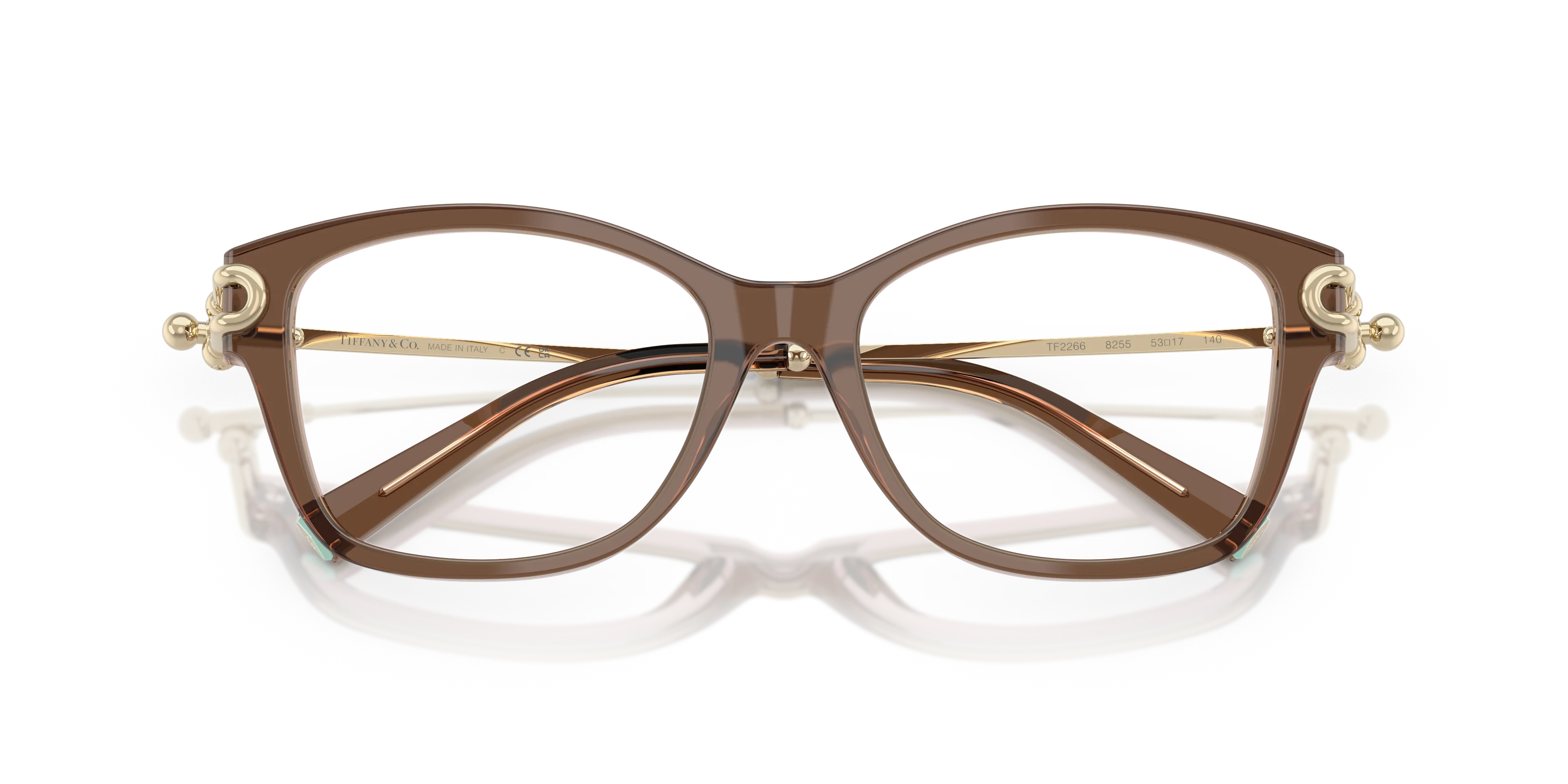 Tiffany TF2266 8255 Montature da vista Acetato Marrone Trasparente Farfalla Normale - immagine 2