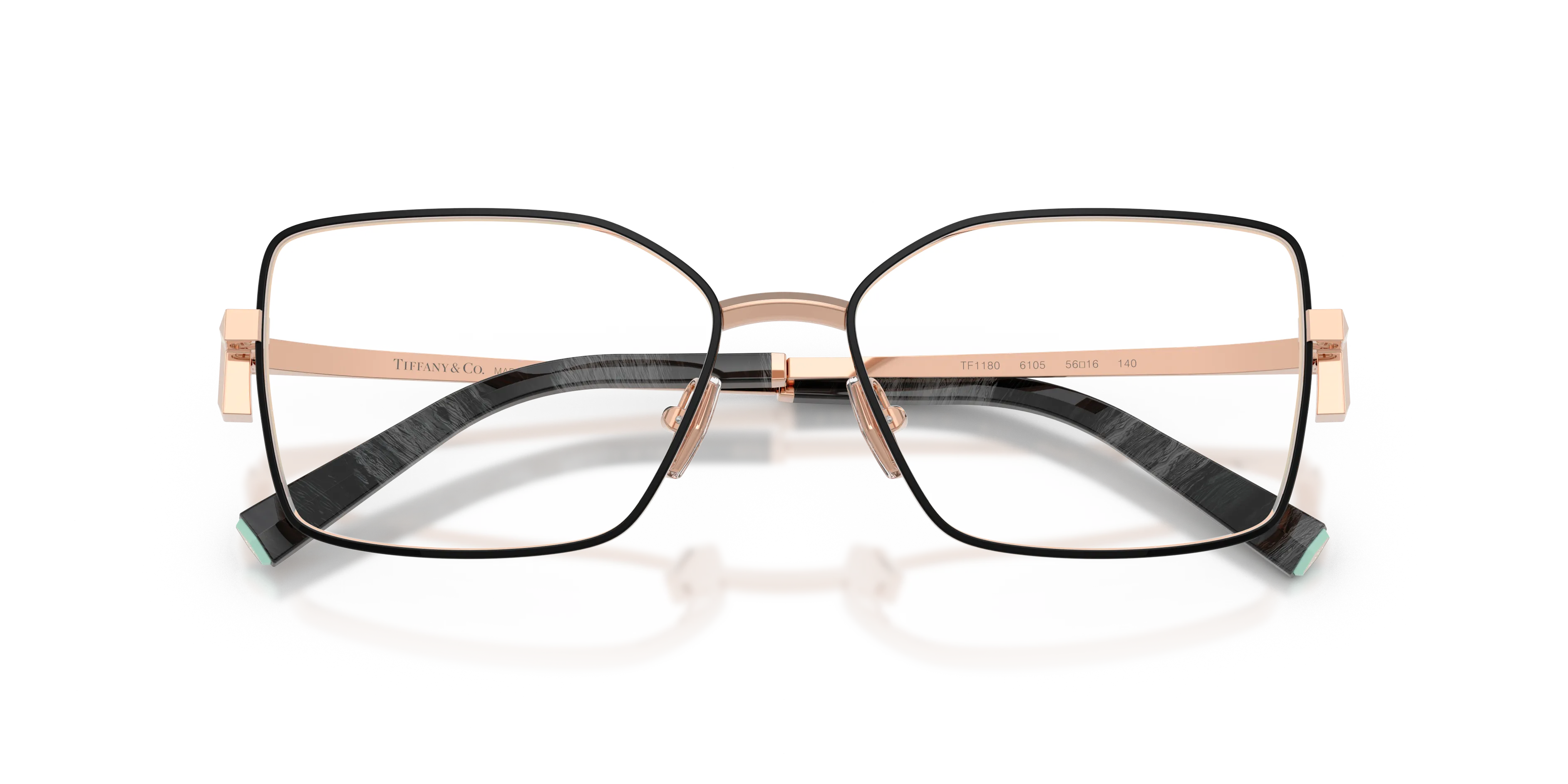 Tiffany TF1180 6105 Montature da vista Metallo Nero Trasparente Squadrata Normale - immagine 2