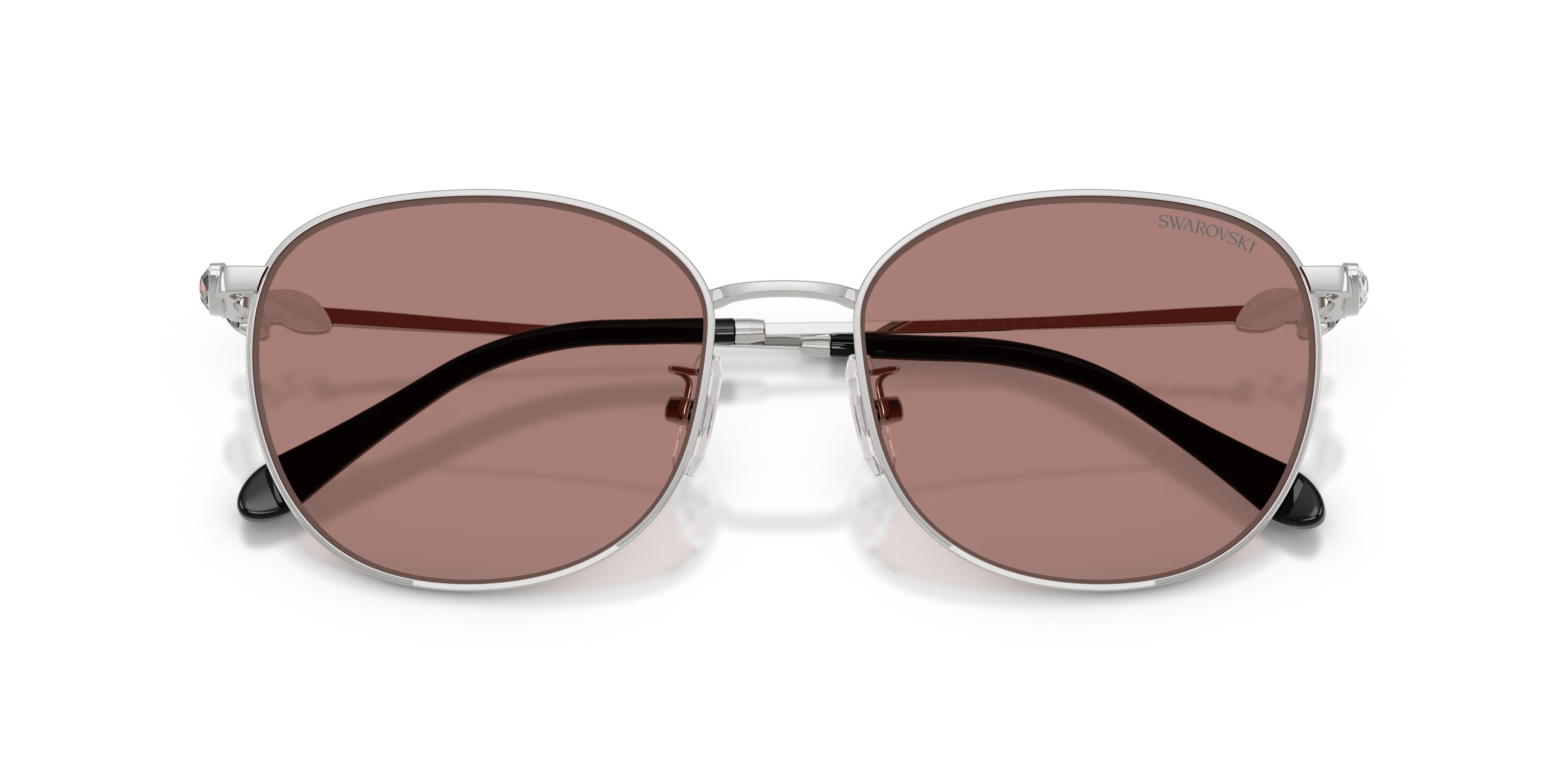 Swarovski SK7050D 400173 Occhiali da sole Metallo Argento Marrone Pantos Normale - immagine 2