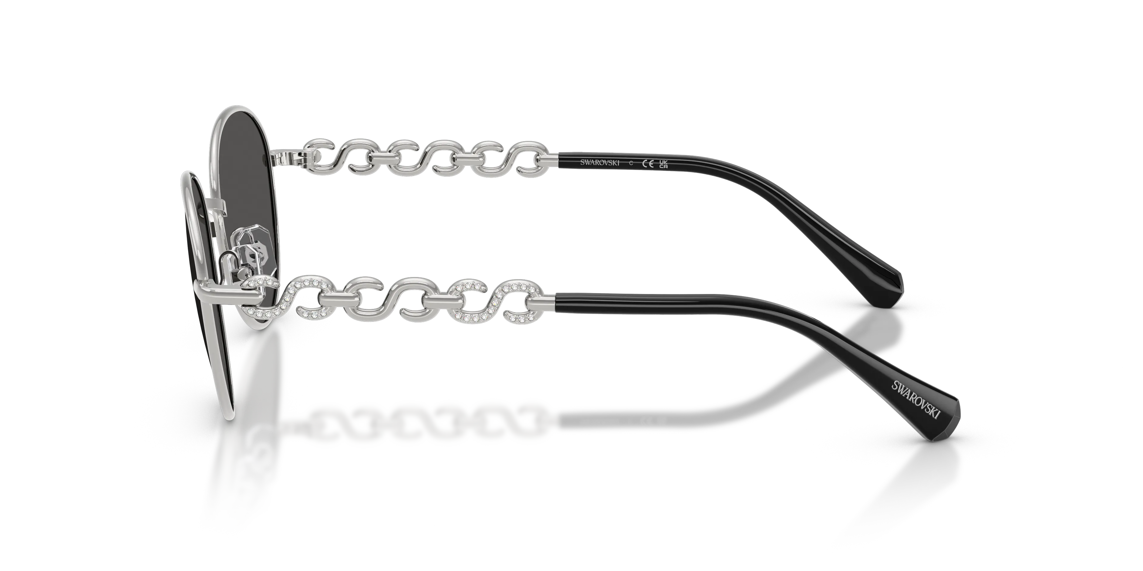 Swarovski SK7049 400187 Occhiali da sole Metallo Argento Grigio Pantos Normale - immagine 4