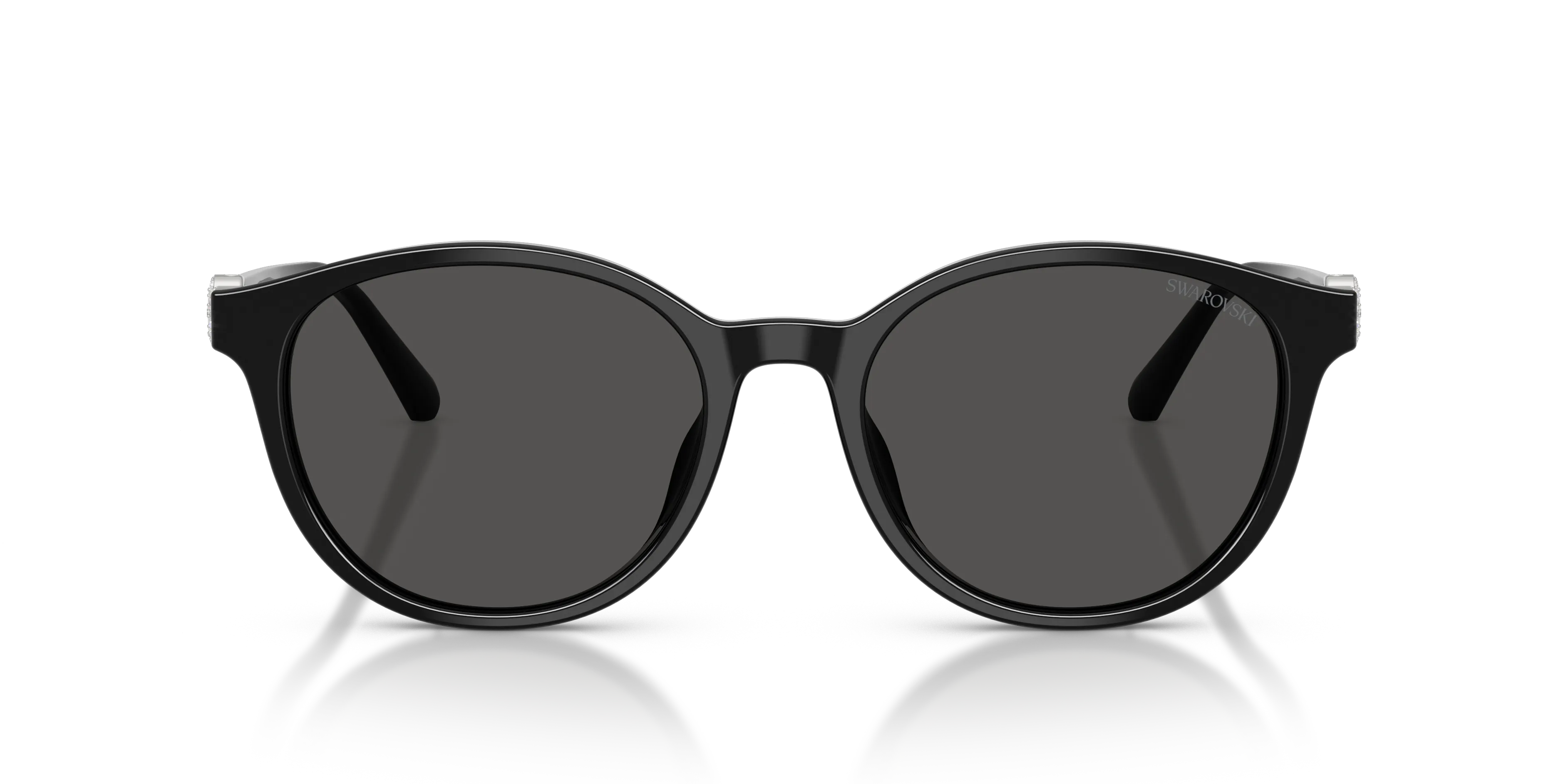 Swarovski SK6075D 103887 Occhiali da sole Acetato Nero Grigio Pantos Normale - immagine 3