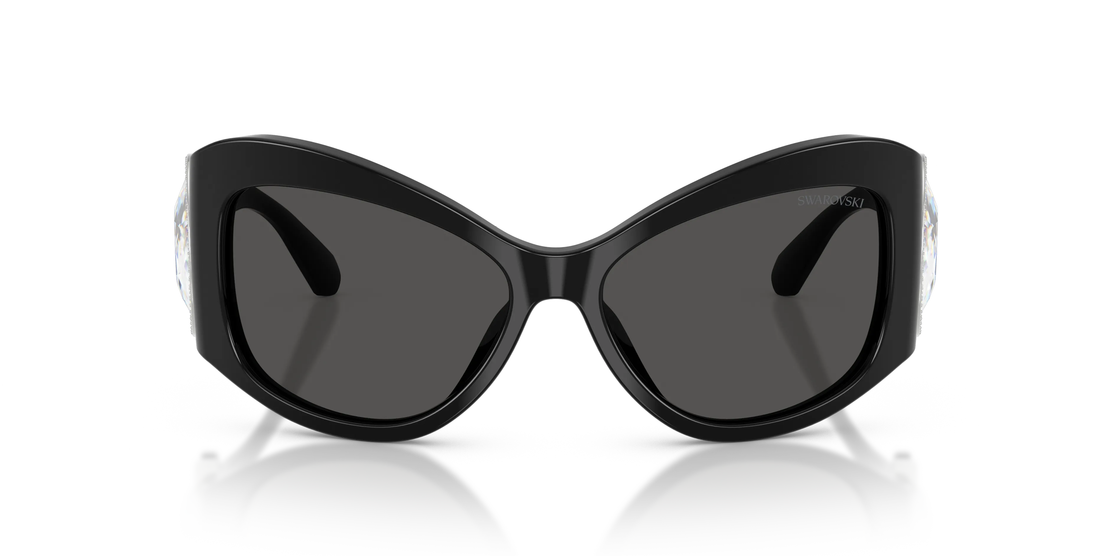 Swarovski SK6074U 103887 Occhiali da sole Acetato Nero Grigio Farfalla Normale - immagine 3
