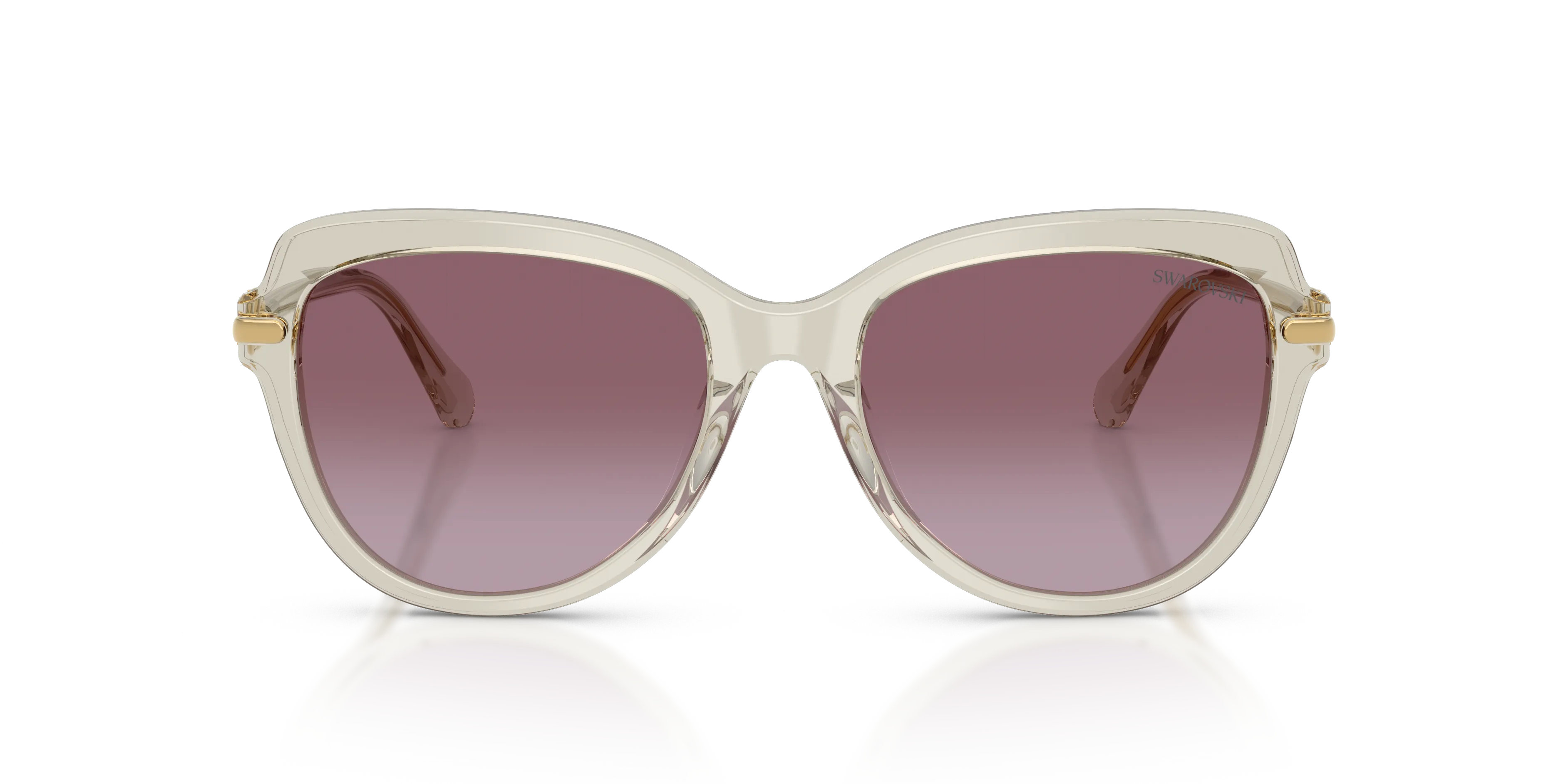Swarovski SK6073 30038H Occhiali da sole Acetato Marrone Viola Farfalla Normale Sfumato - immagine 3