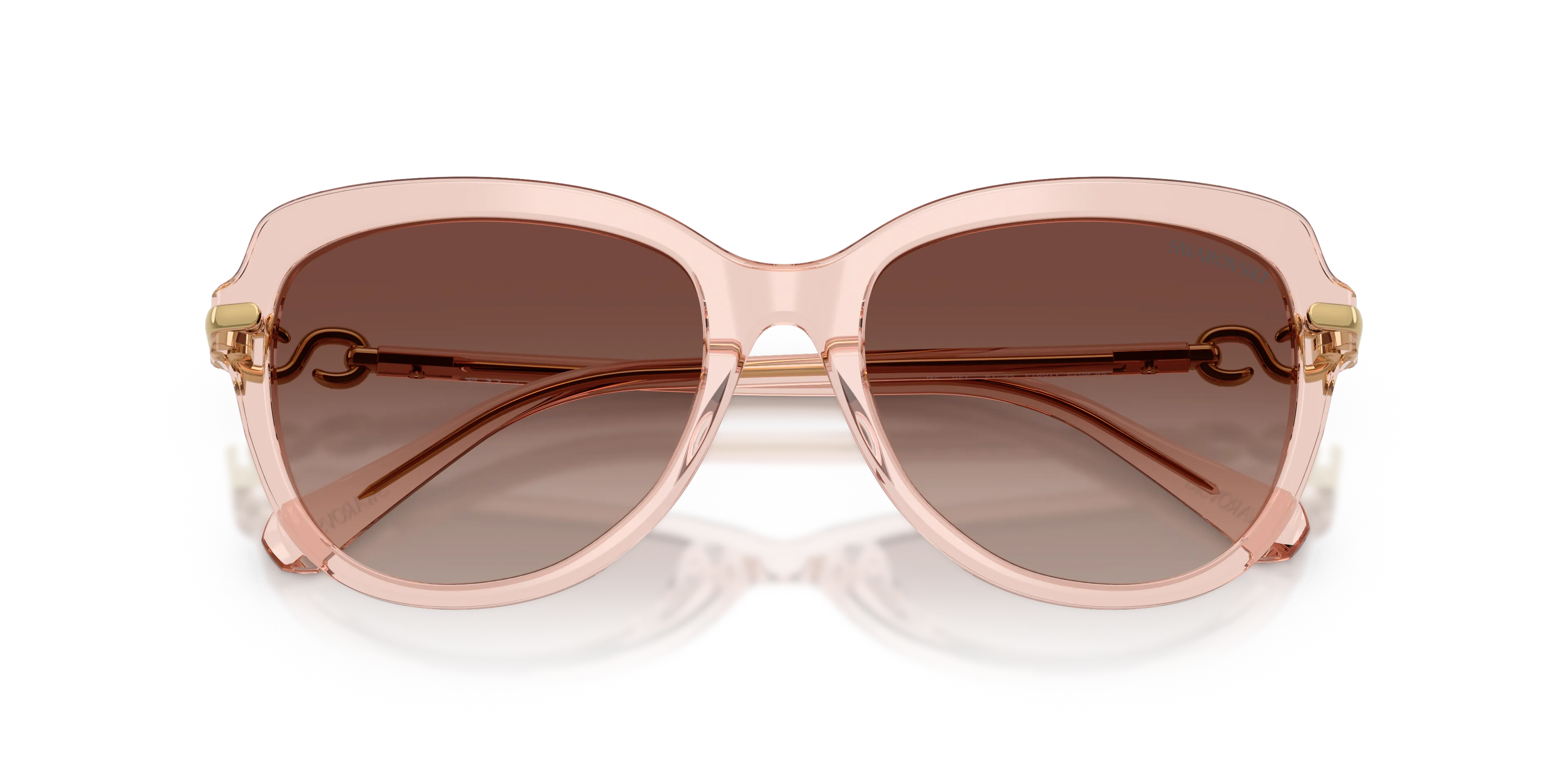 Swarovski SK6073 110913 Occhiali da sole Acetato Rosa Marrone Farfalla Normale Sfumato - immagine 2
