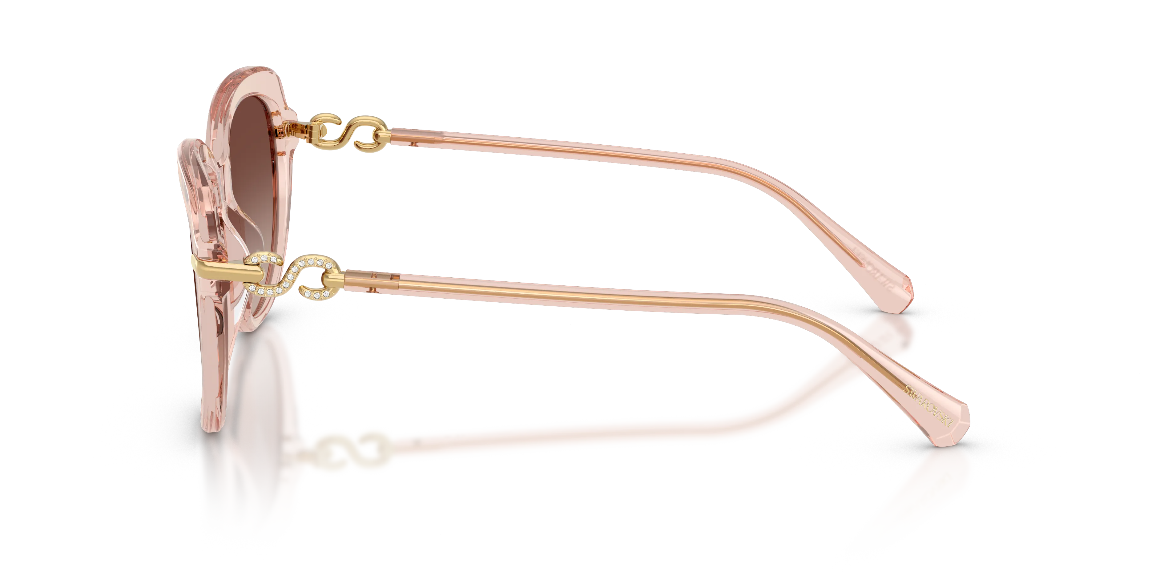Swarovski SK6073 110913 Occhiali da sole Acetato Rosa Marrone Farfalla Normale Sfumato - immagine 4
