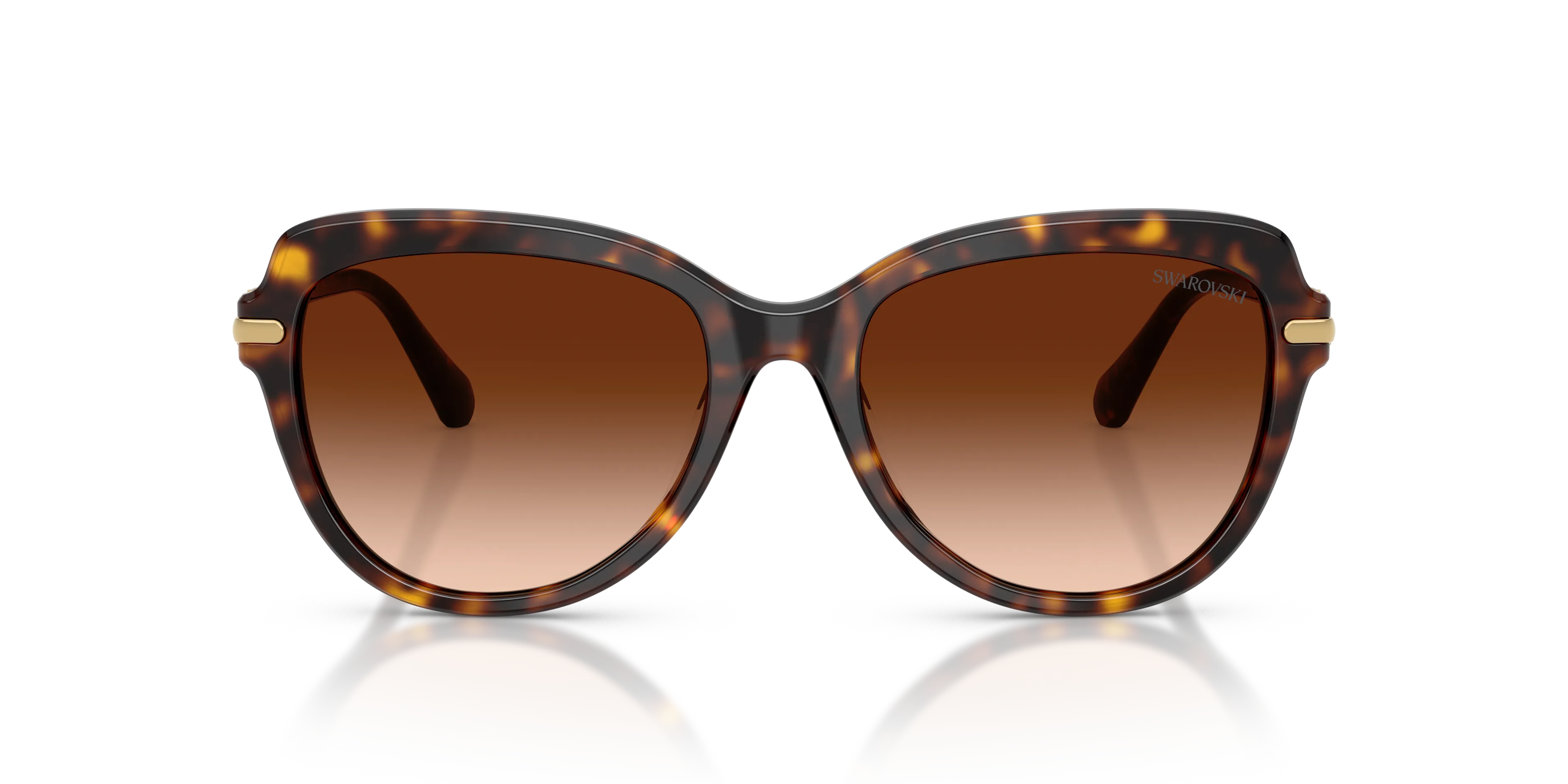 Swarovski SK6073 100274 Occhiali da sole Acetato Tartaruga Marrone Farfalla Normale Sfumato - immagine 3