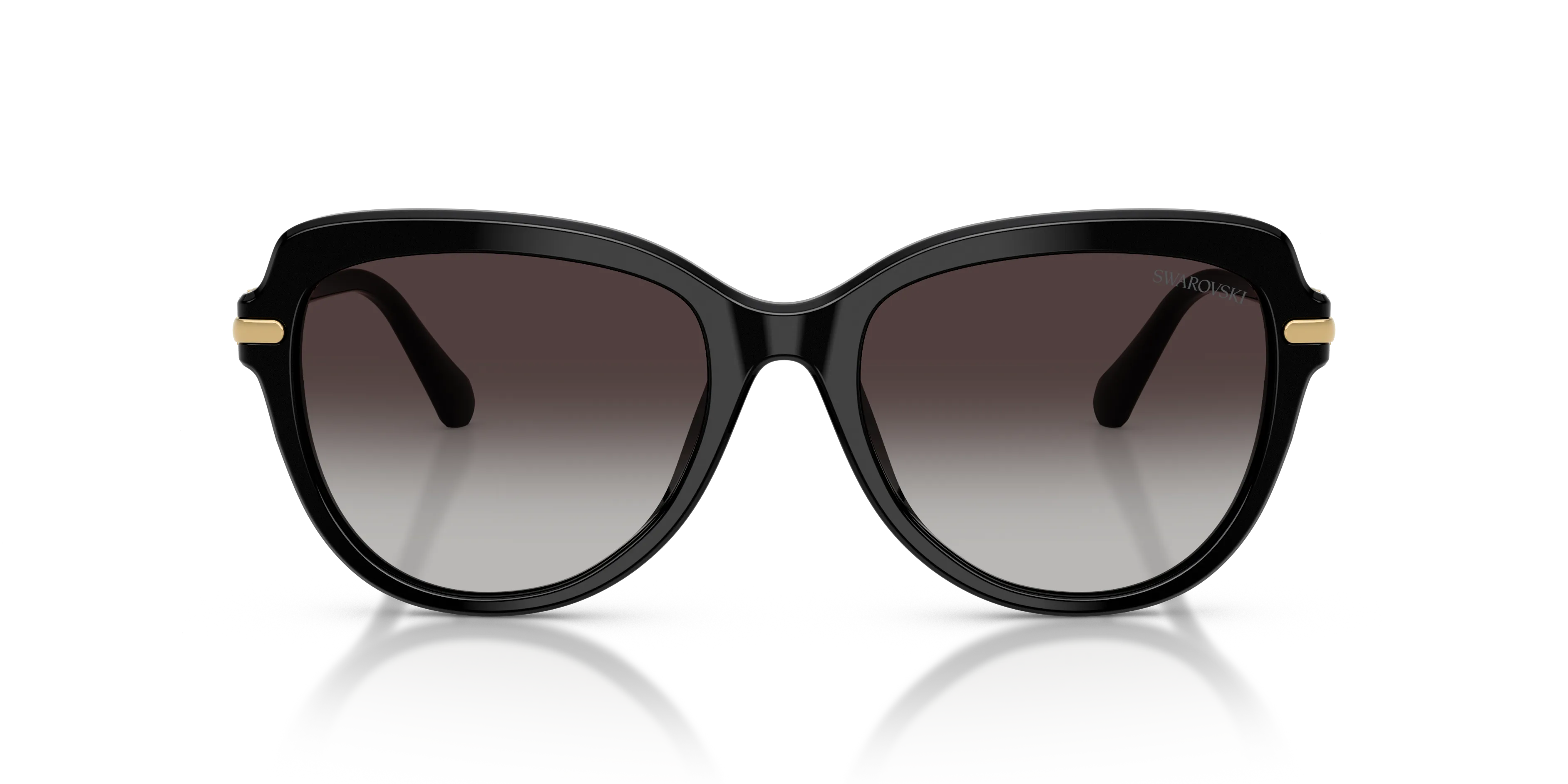 Swarovski SK6073 10018G Occhiali da sole Acetato Nero Grigio Farfalla Normale Sfumato - immagine 3