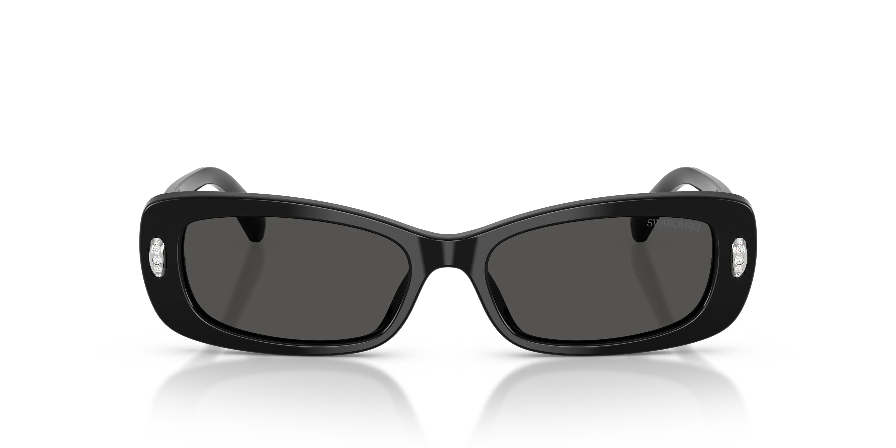 Swarovski SK6071U 100187 Occhiali da sole Acetato Nero Grigio Pillow Normale - immagine 3