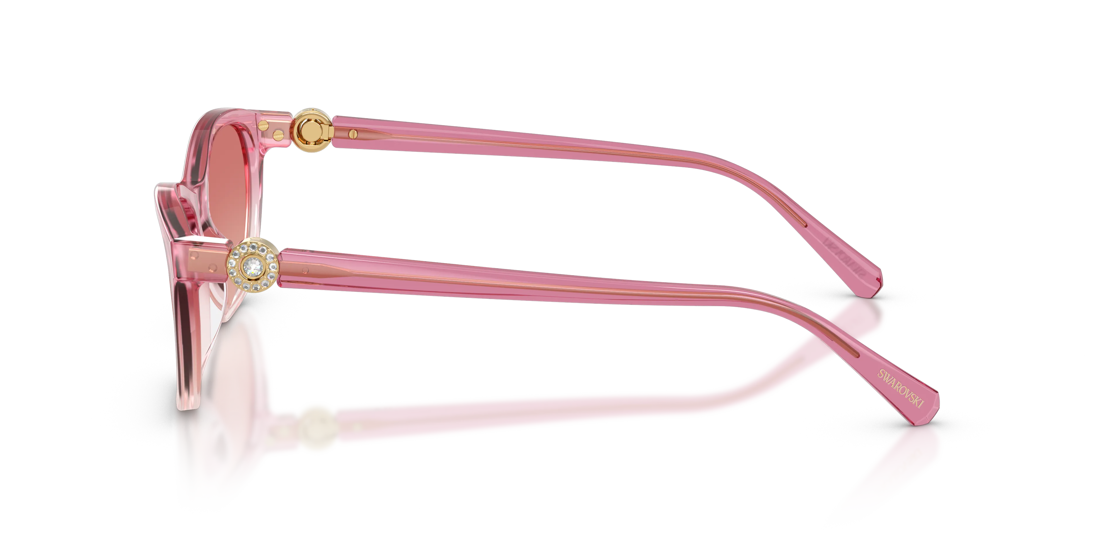 Swarovski SK6070 1115A5 Occhiali da sole Acetato Rosa Rosa Cat Eye Normale Sfumato - immagine 4