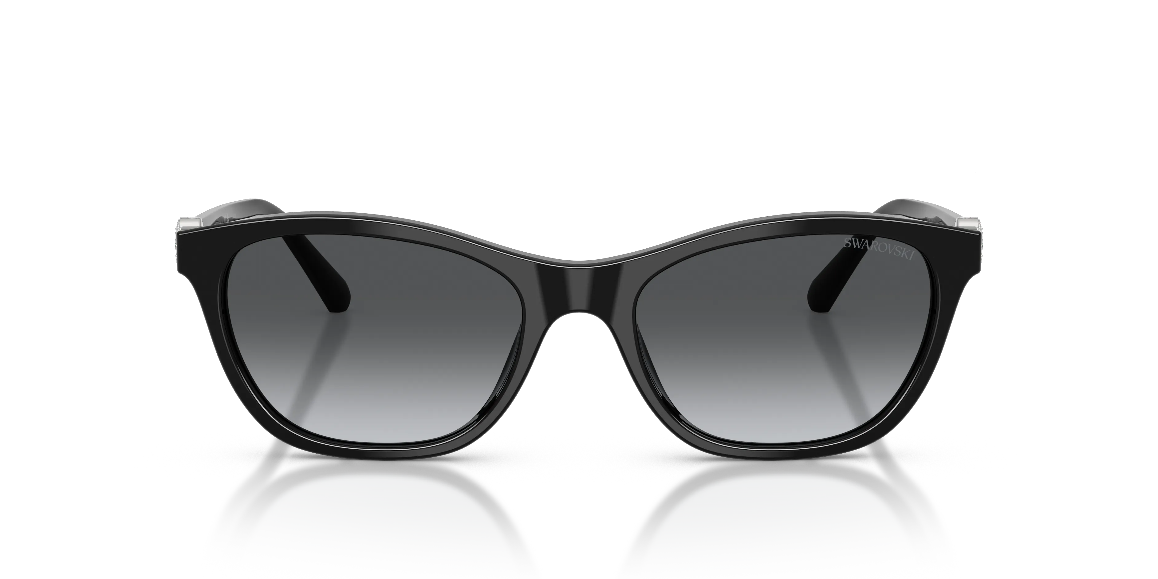 Swarovski SK6070 1038T3 Occhiali da sole Acetato Nero Grigio Cat Eye Polarizzata - immagine 3