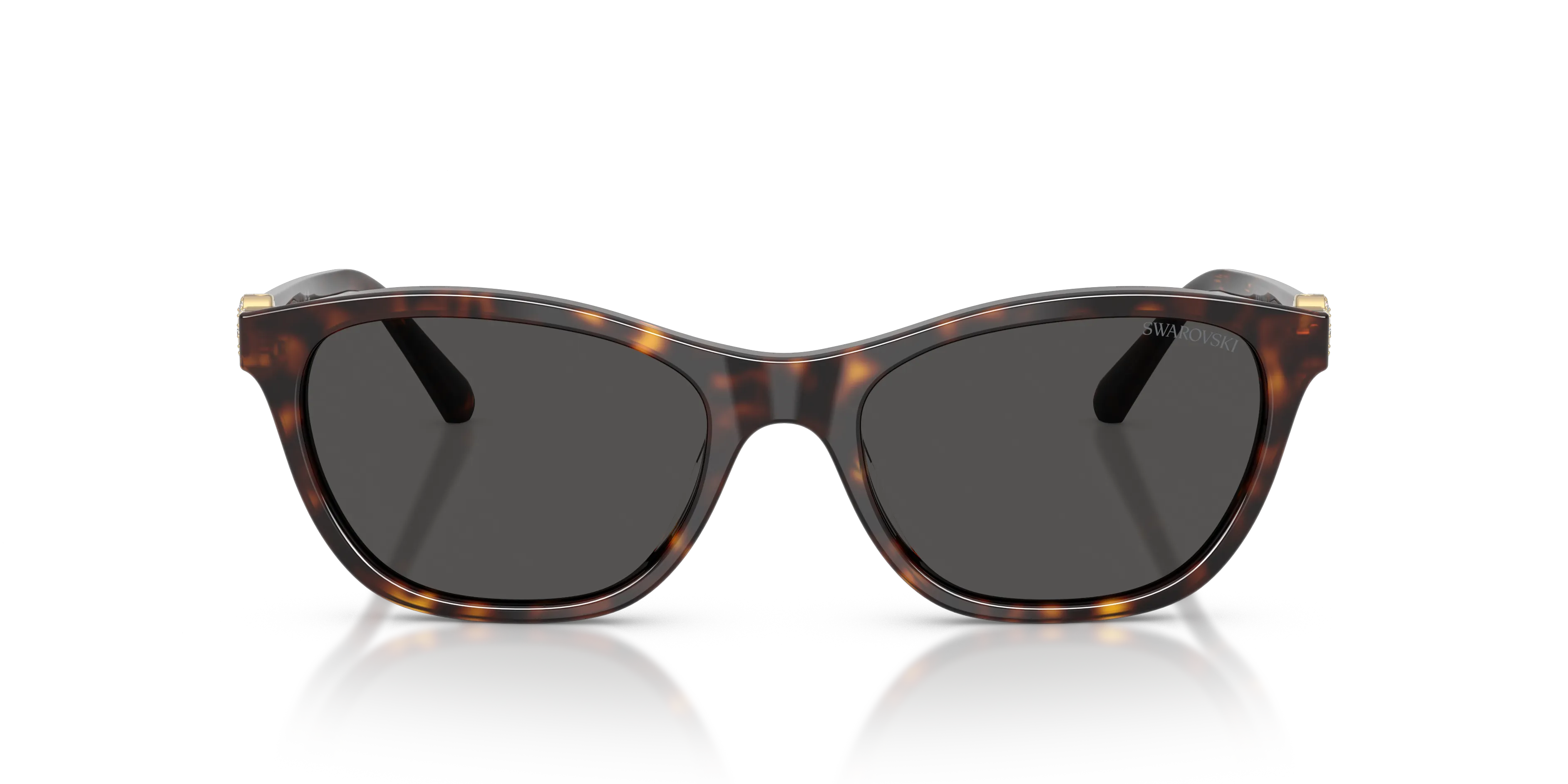 Swarovski SK6070 100287 Occhiali da sole Acetato Tartaruga Grigio Cat Eye Normale - immagine 3