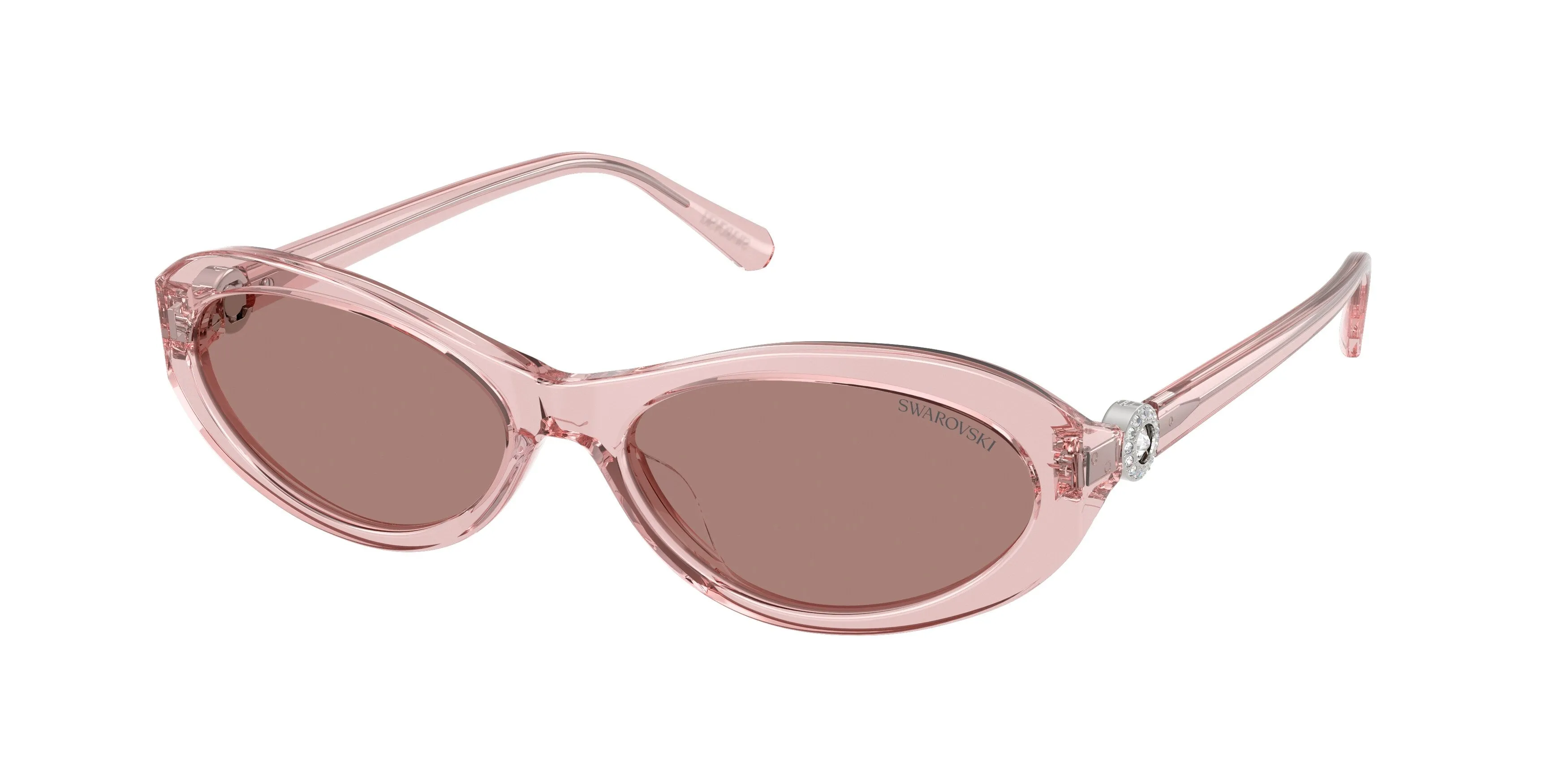 Swarovski SK6069U 110573 Occhiali da sole Acetato Rosa Marrone Rotonda Normale - immagine 1