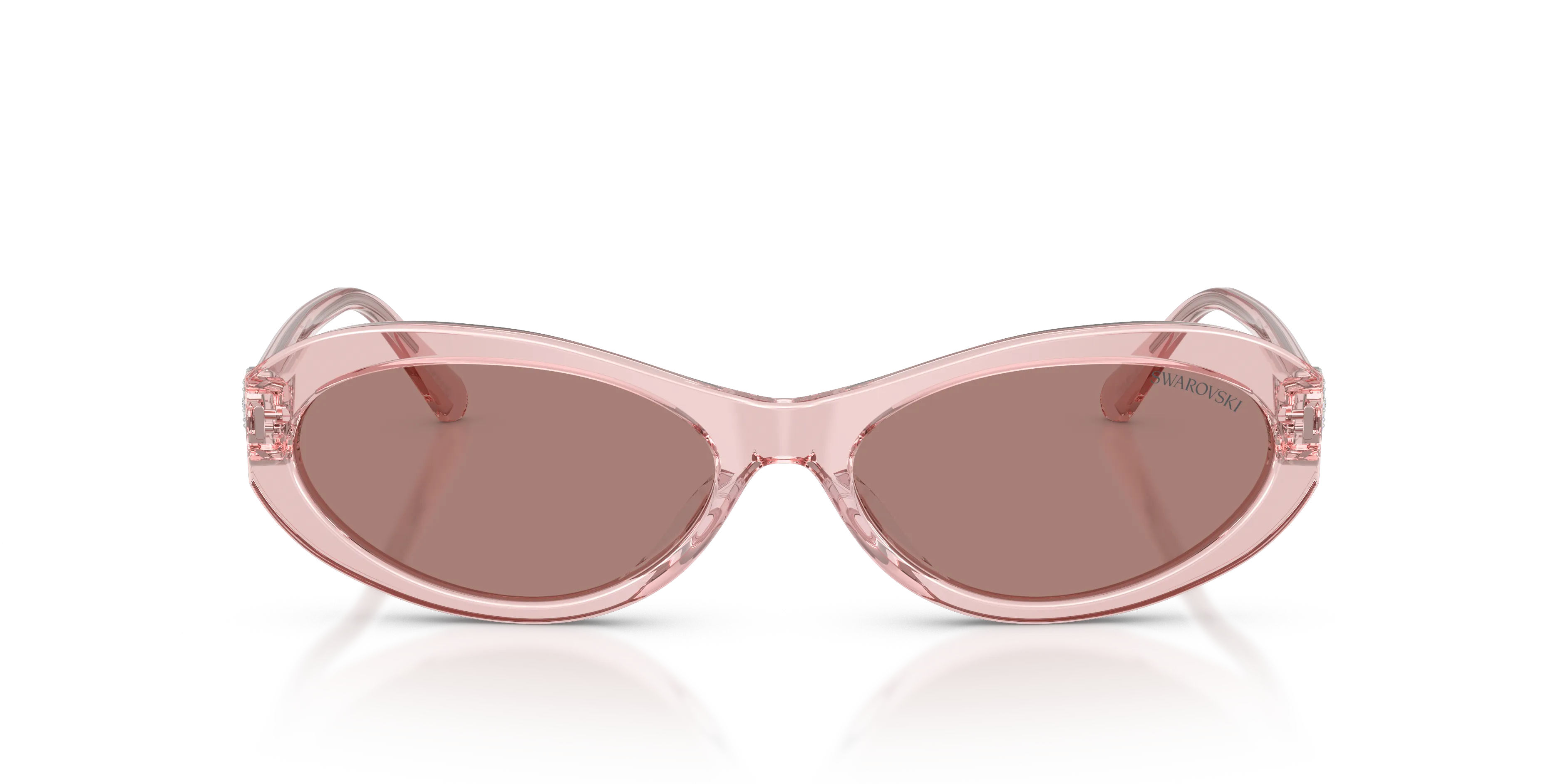 Swarovski SK6069U 110573 Occhiali da sole Acetato Rosa Marrone Rotonda Normale - immagine 3