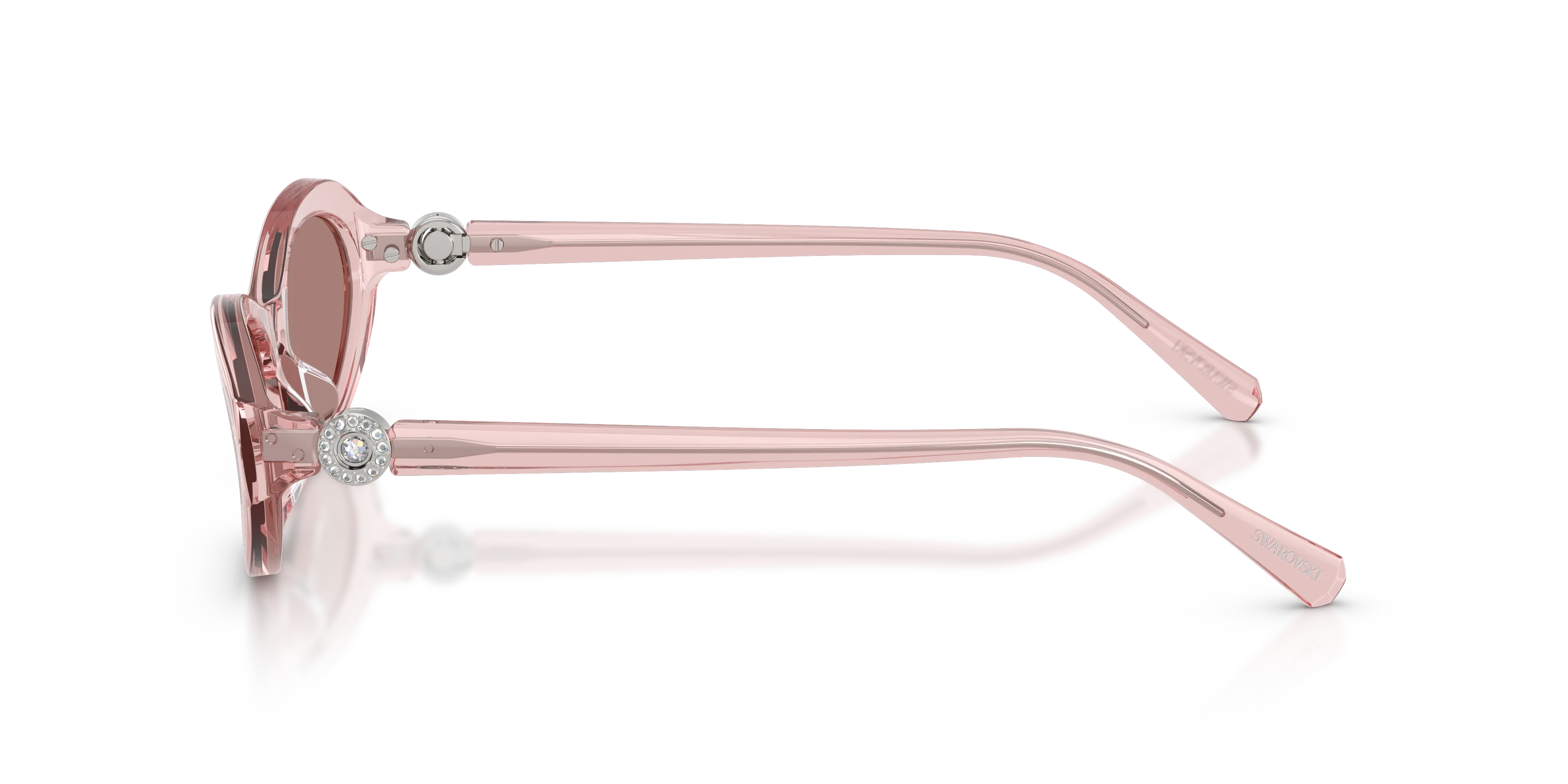 Swarovski SK6069U 110573 Occhiali da sole Acetato Rosa Marrone Rotonda Normale - immagine 4