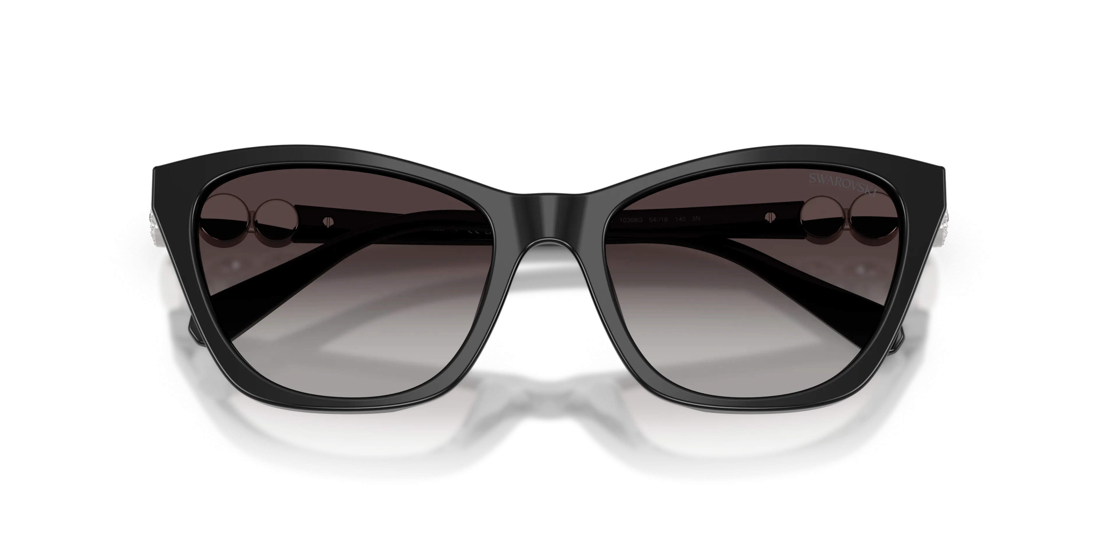 Swarovski SK6068U 10388G Occhiali da sole Acetato Nero Grigio Cat Eye Normale Sfumato - immagine 2