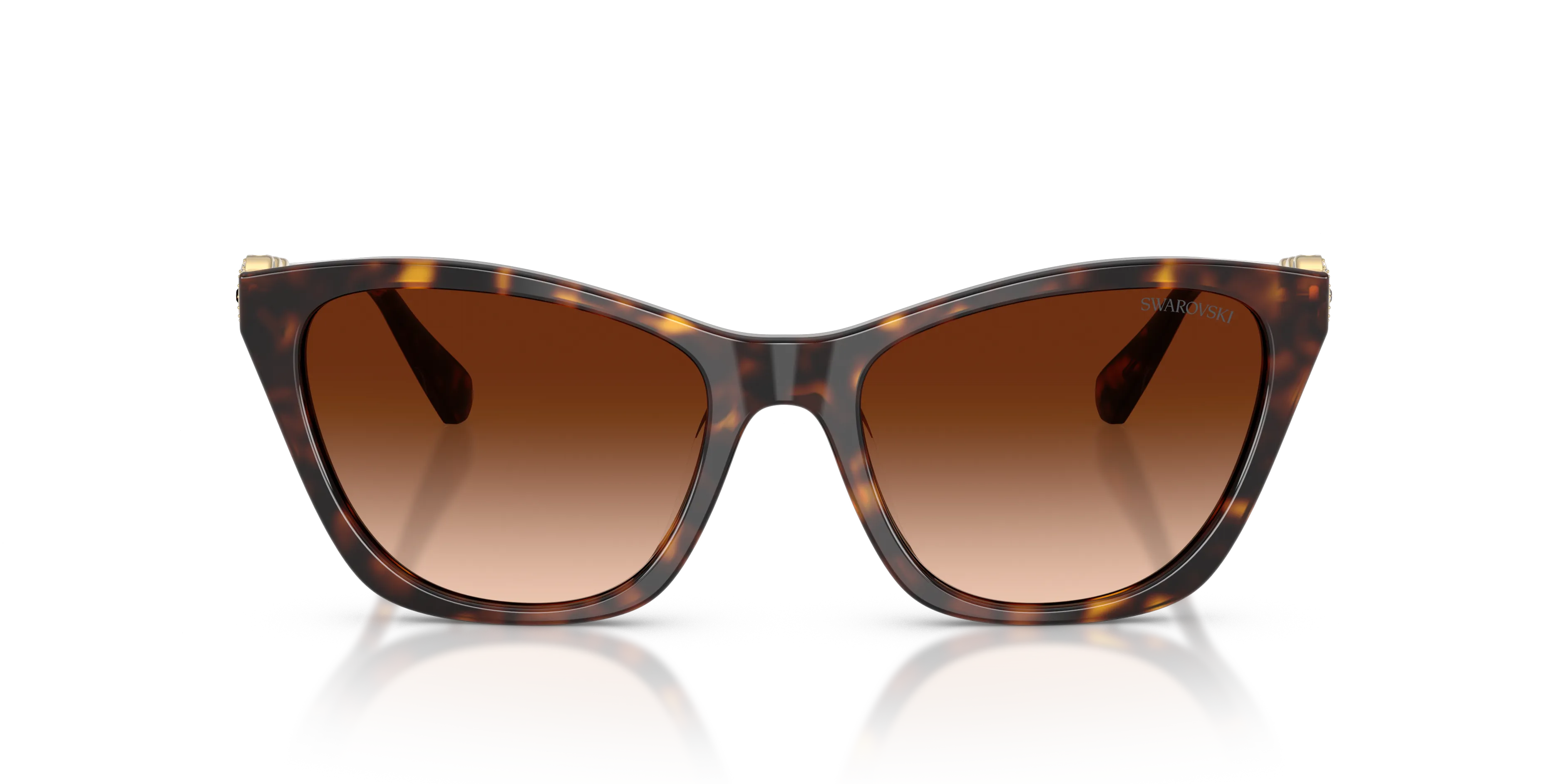 Swarovski SK6068U 100274 Occhiali da sole Acetato Tartaruga Marrone Cat Eye Normale Sfumato - immagine 3