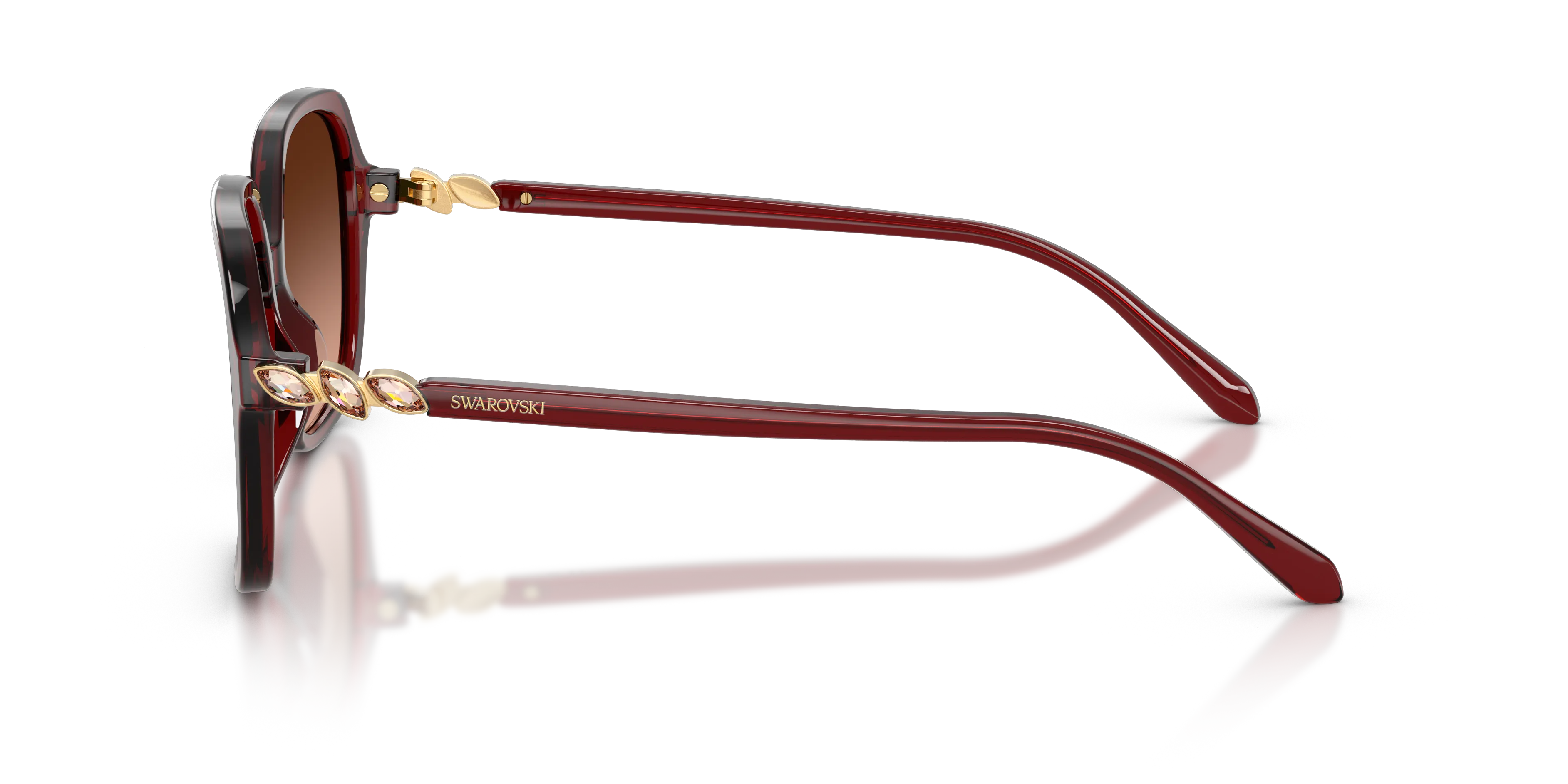 Swarovski SK6067 10735M Occhiali da sole Acetato Rosso Rosa Squadrata Normale Sfumato - immagine 4