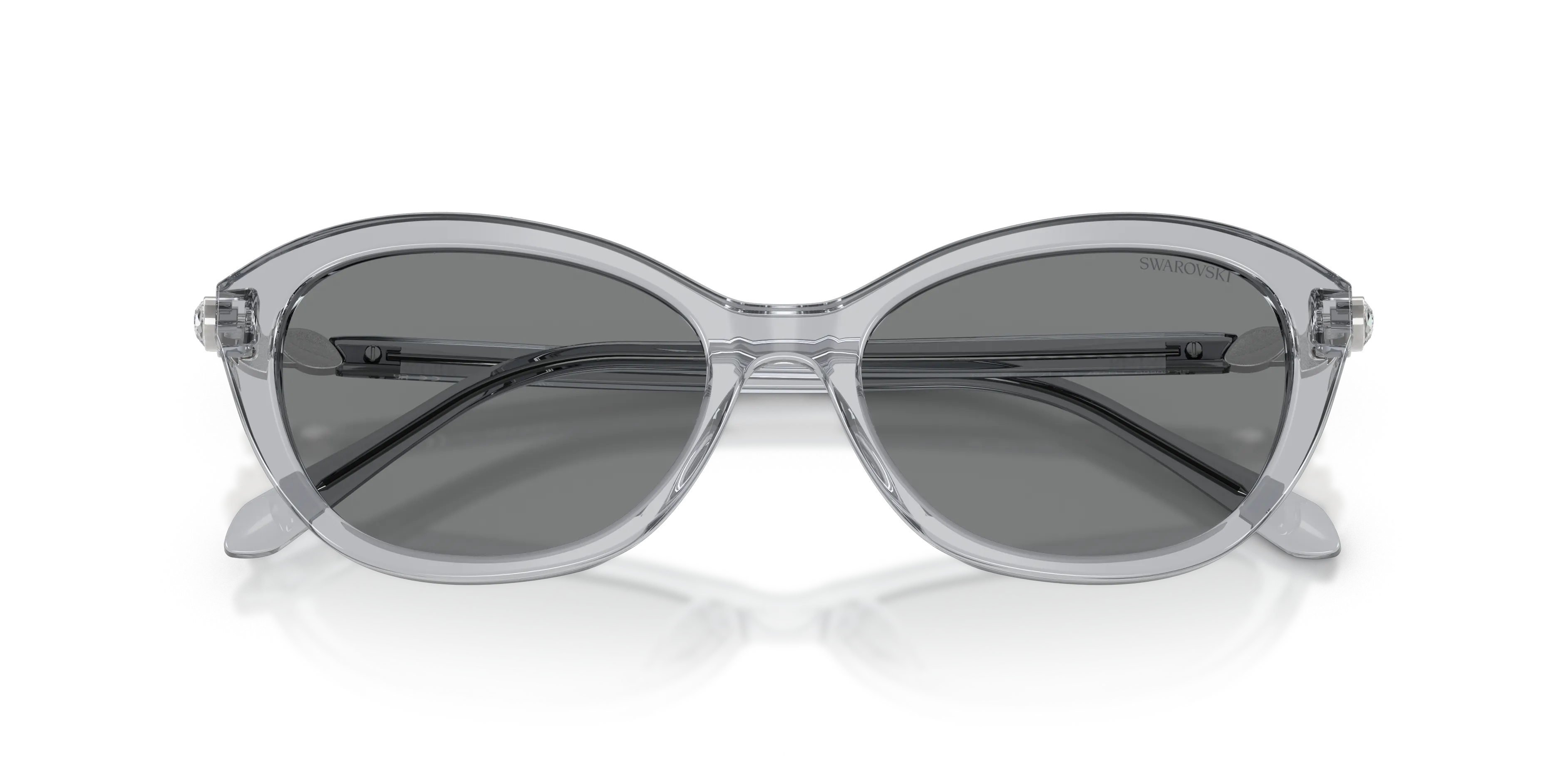 Swarovski SK6066U 111787 Occhiali da sole Acetato Grigio Grigio Rotonda Normale - immagine 2